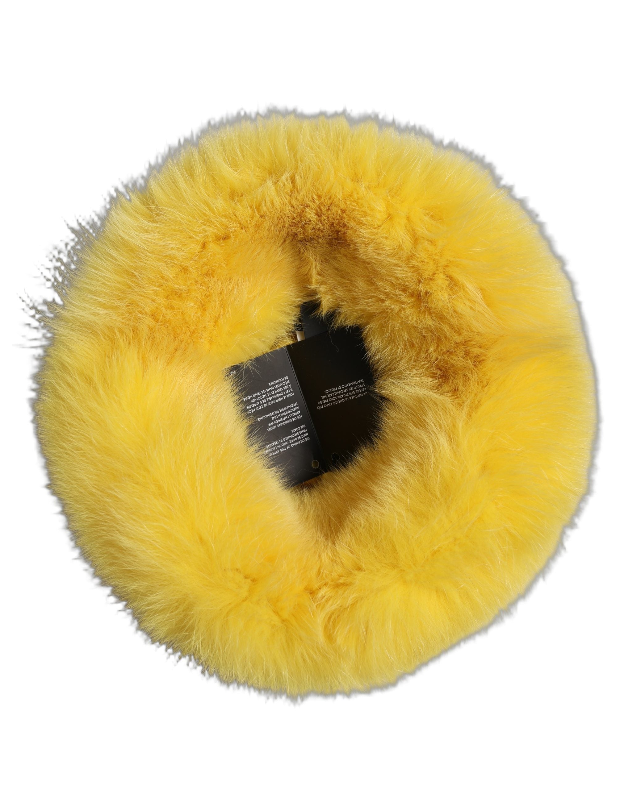 Dolce & Gabbana Yellow Fox Fur Womens Bucket Capello Hat