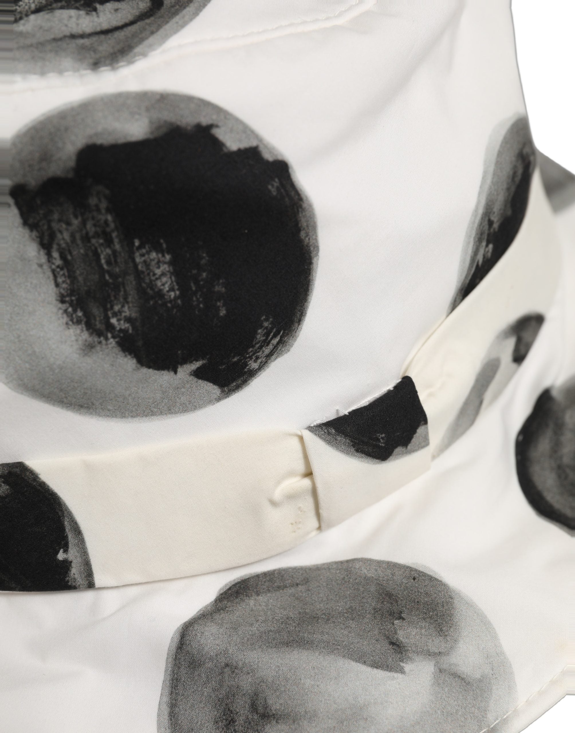 Dolce & Gabbana White Cotton Big Polka Dot Pattern Bucket Hat