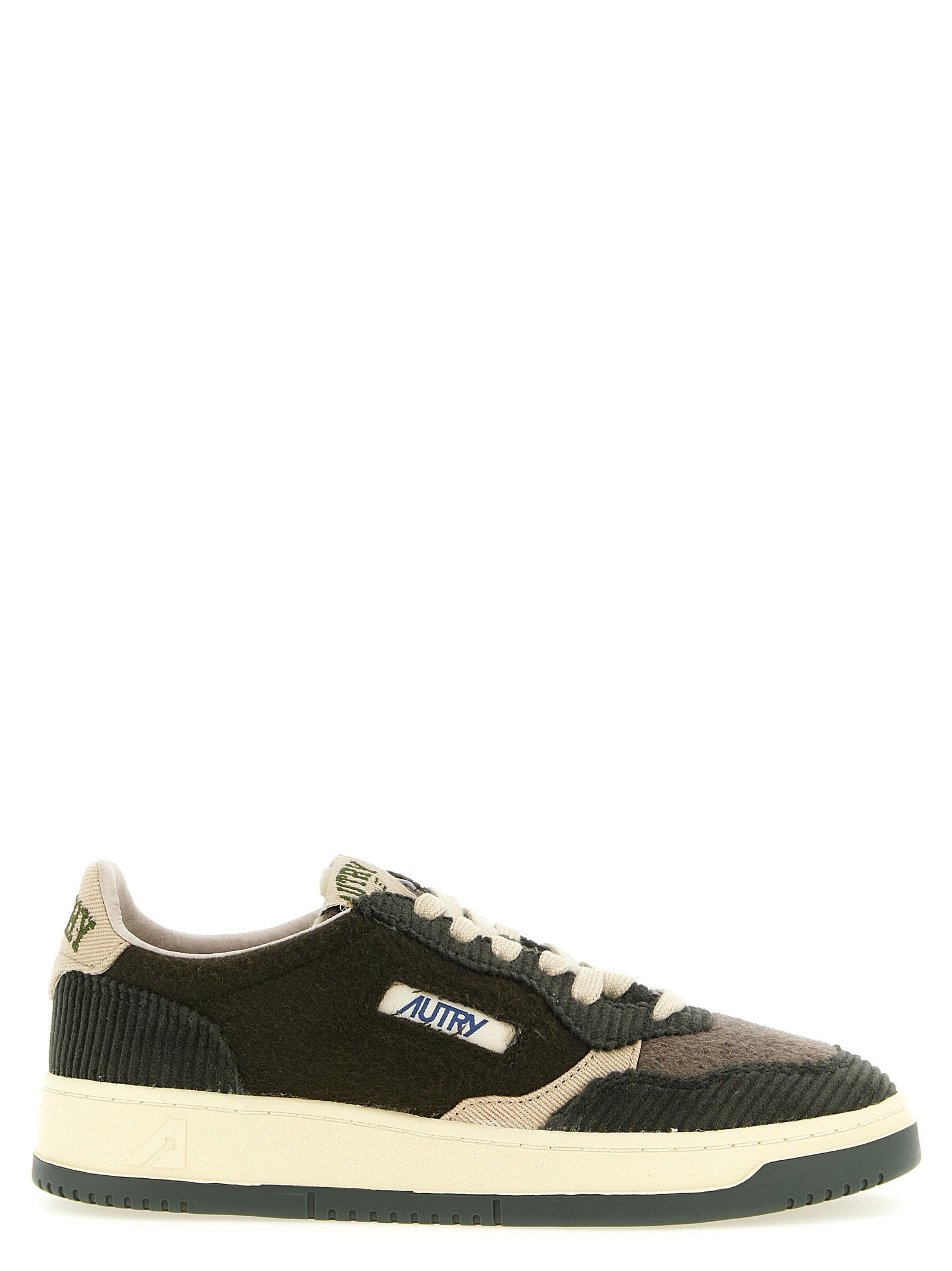 Autry Brown Textile Low Top Sneakers