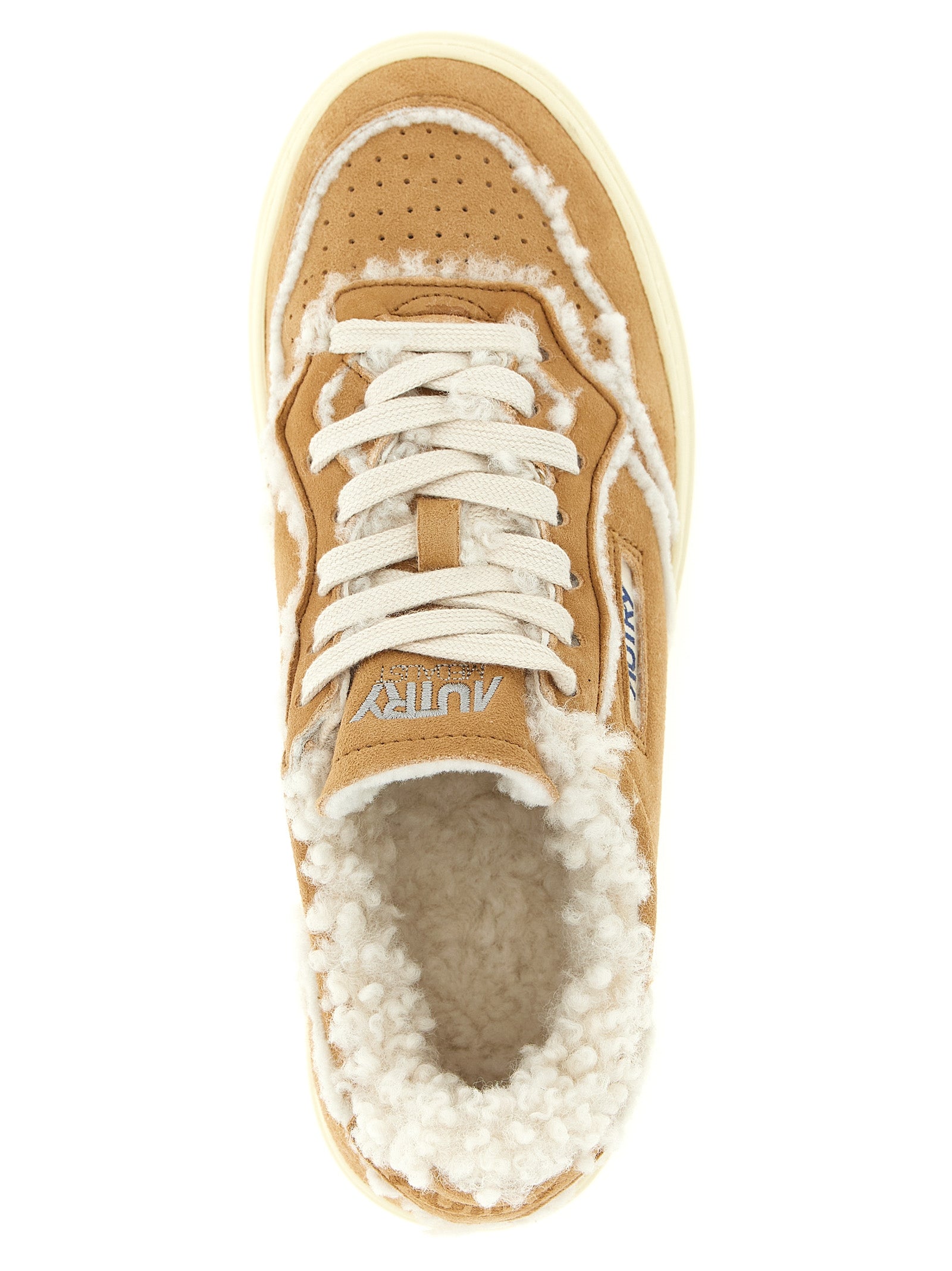 Autry Brown Lambskin Low Top Sneakers