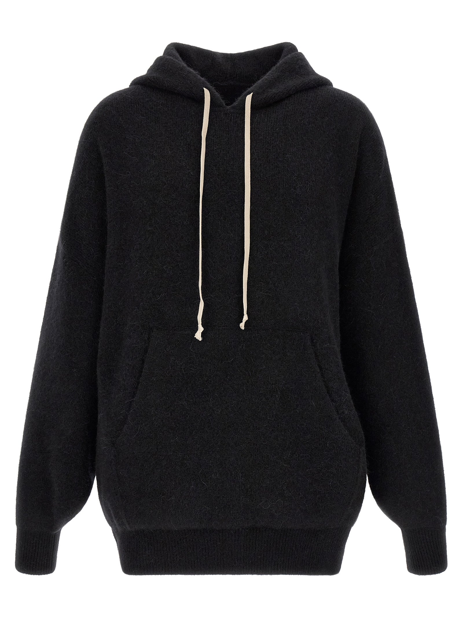 Rick Owens Black Marabou Sweatshirt