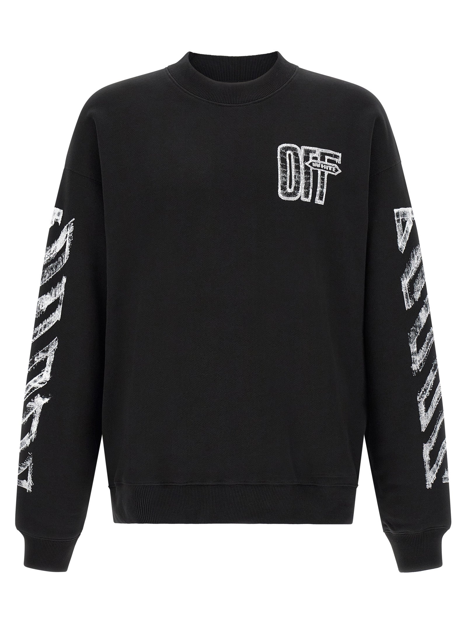 Off-White Black Cotton Sweatshirt