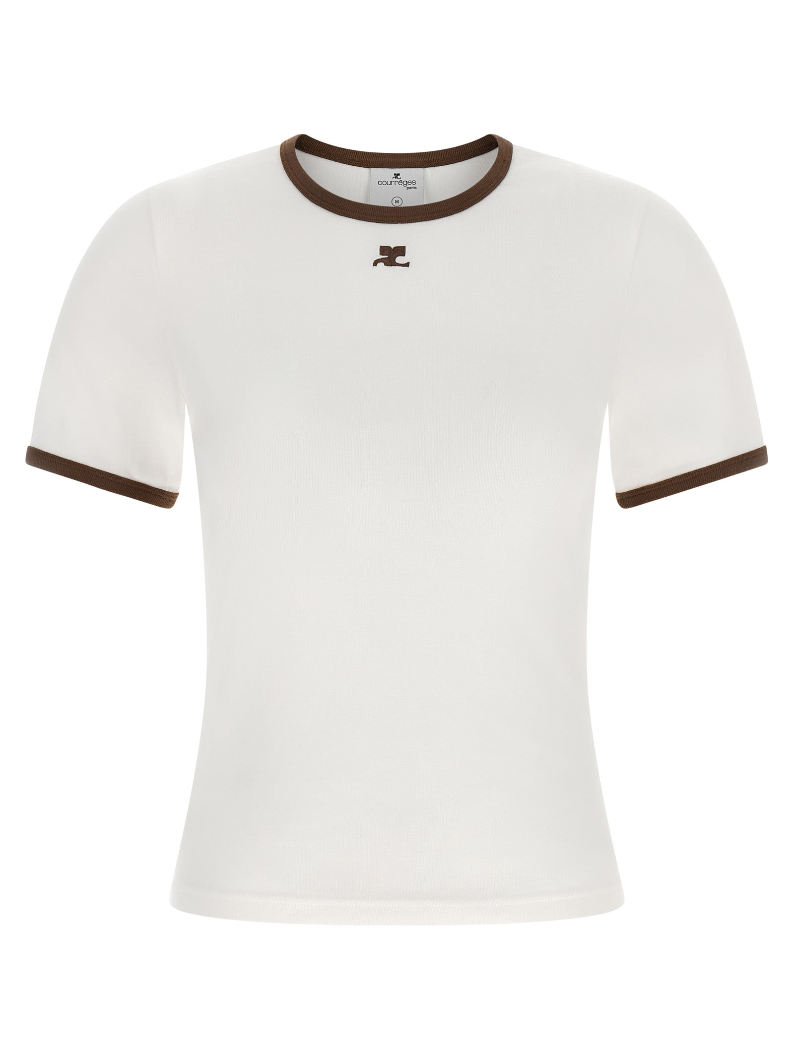 Courrèges Brown Cotton T-Shirt