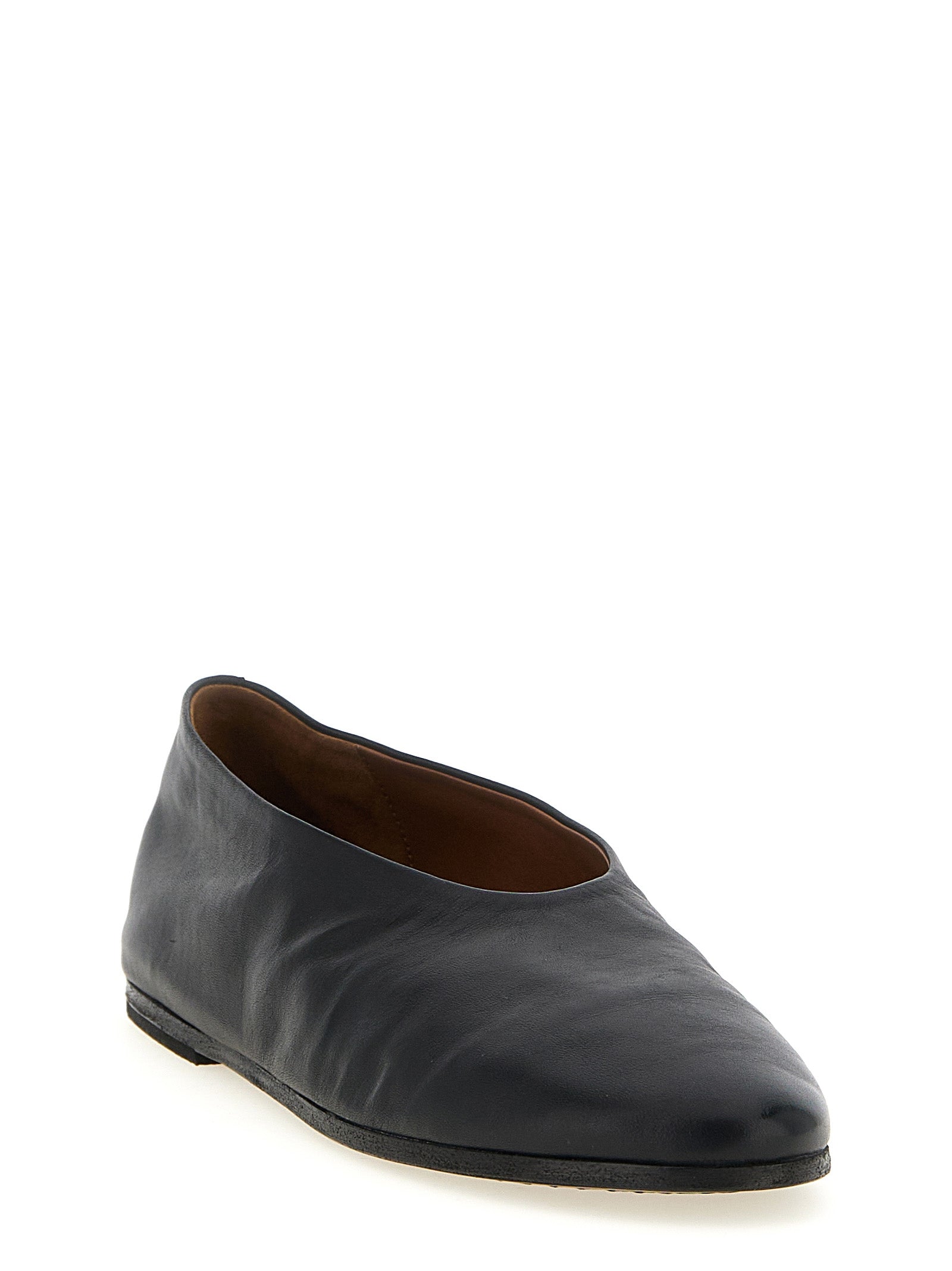 Marsell Black Calfskin Ballet Flats