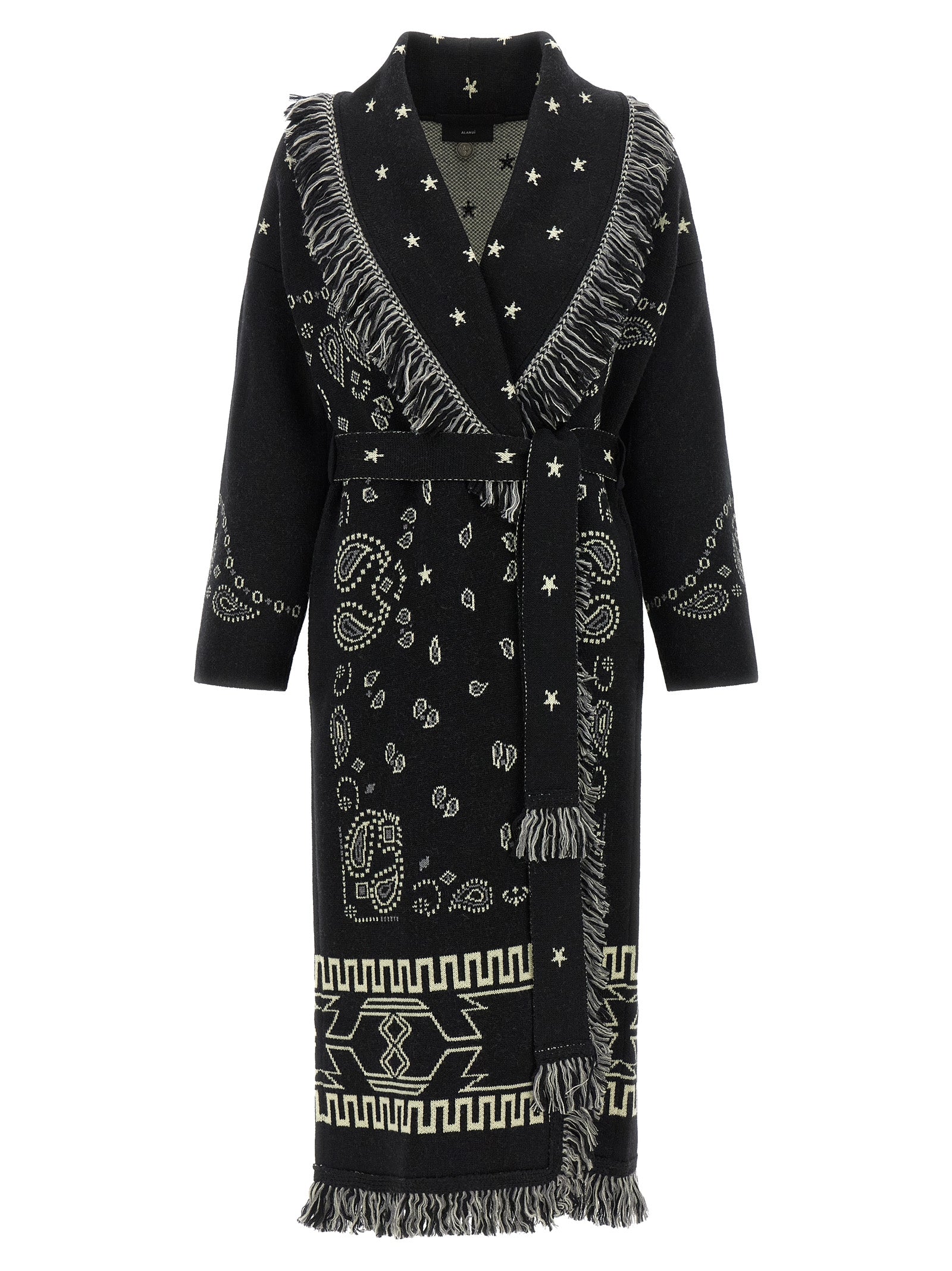 Alanui Black Virgin Wool Coat