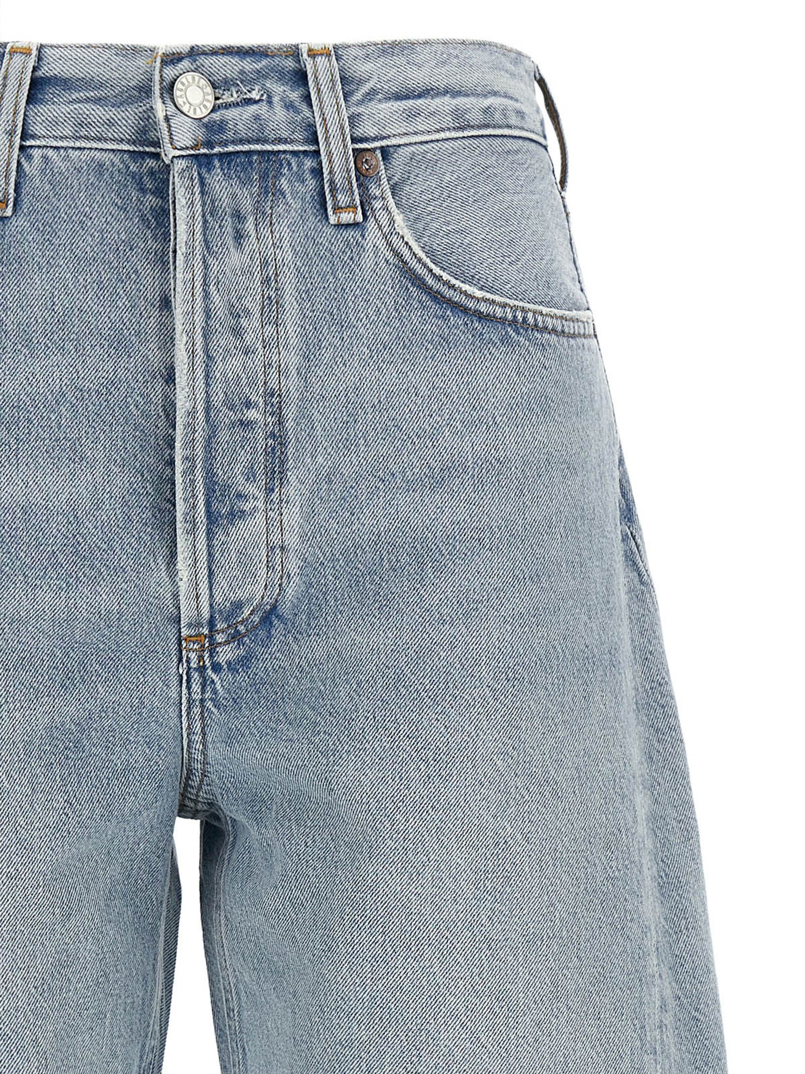 Agolde Blue Cotton High-Waisted Jean