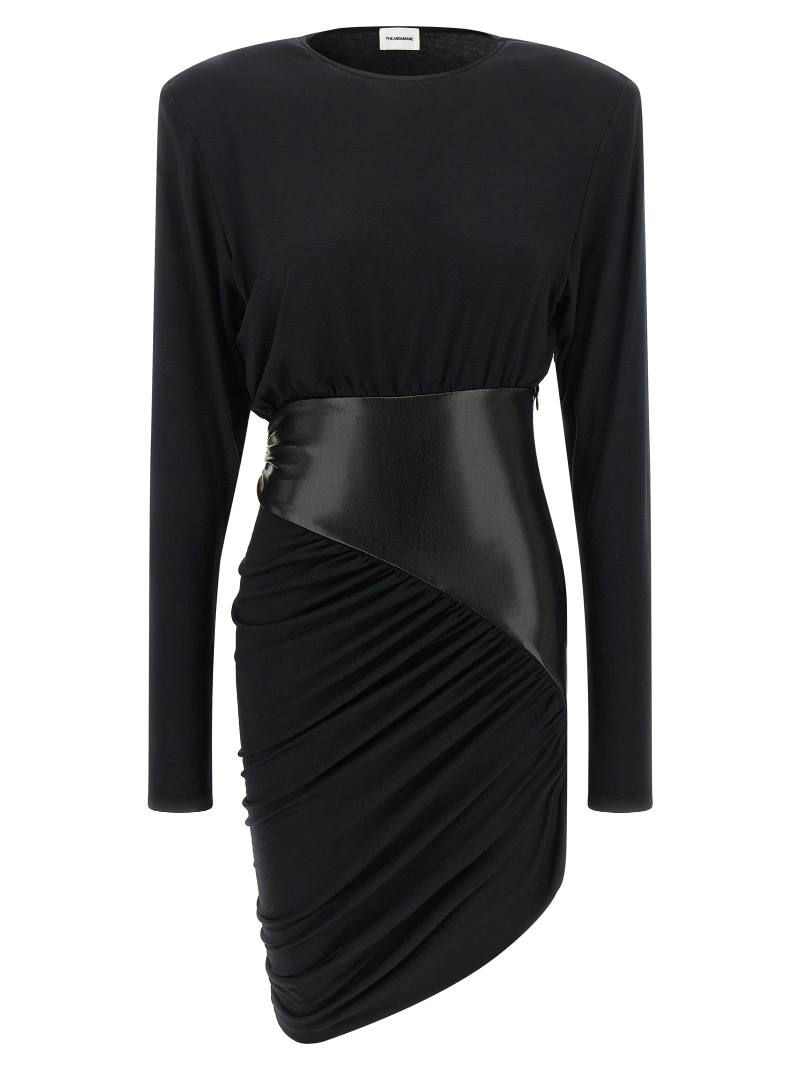 The Andamane Black Viscose Short Dress