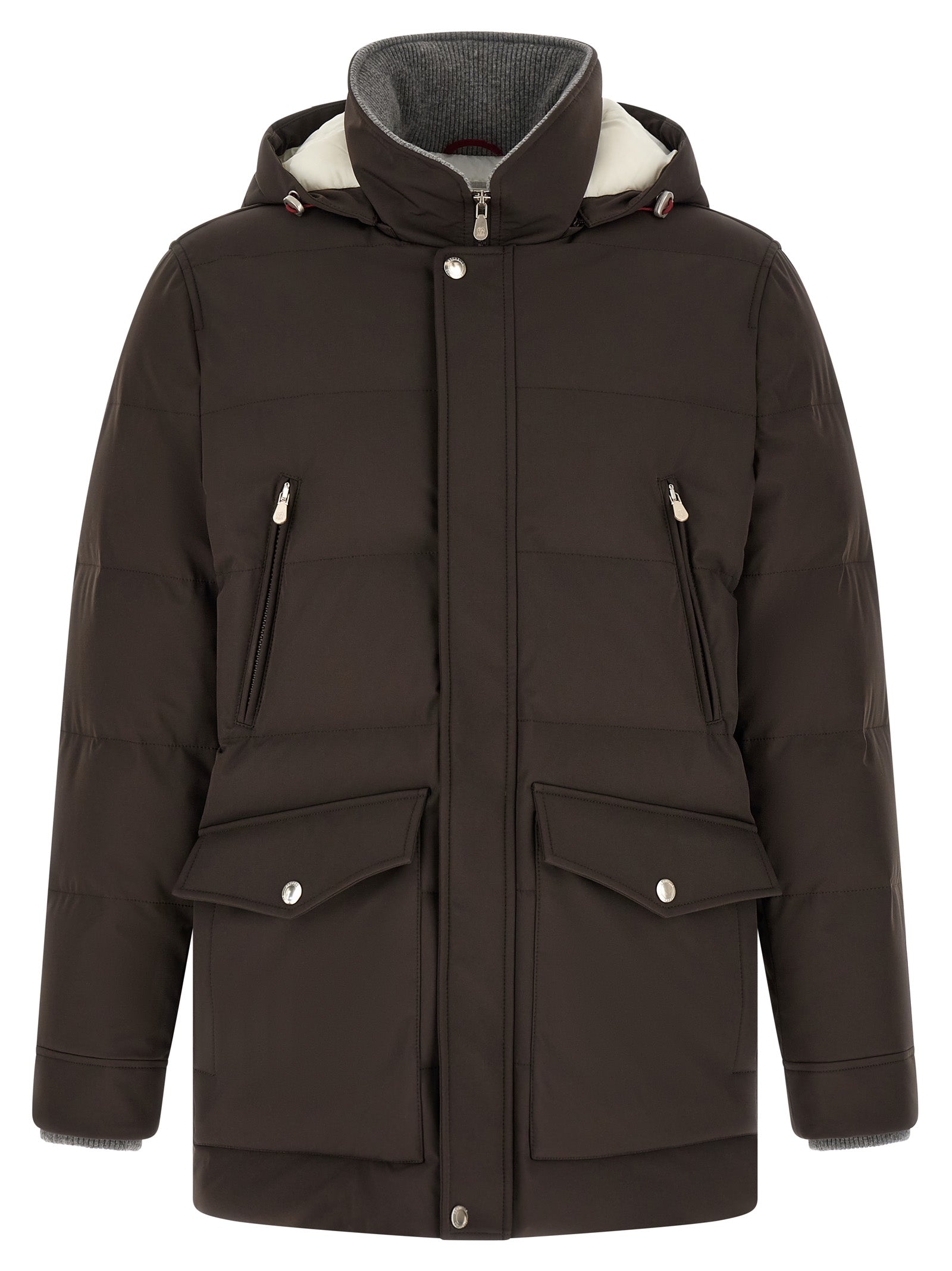 Brunello Cucinelli Brown Polyamide Parka