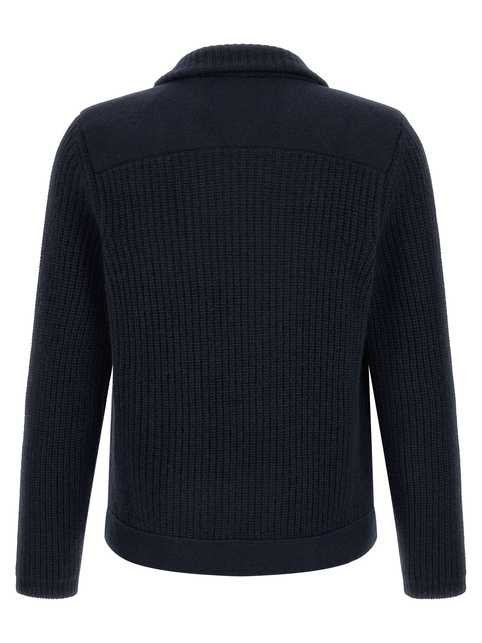 Brunello Cucinelli Blue Cashmere Cardigan