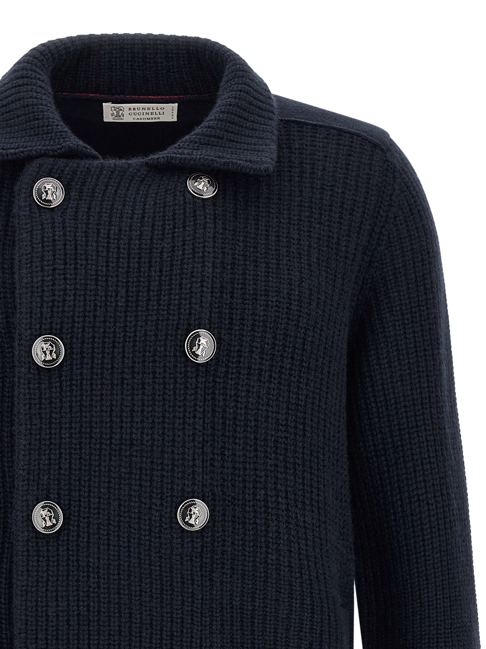 Brunello Cucinelli Blue Cashmere Cardigan