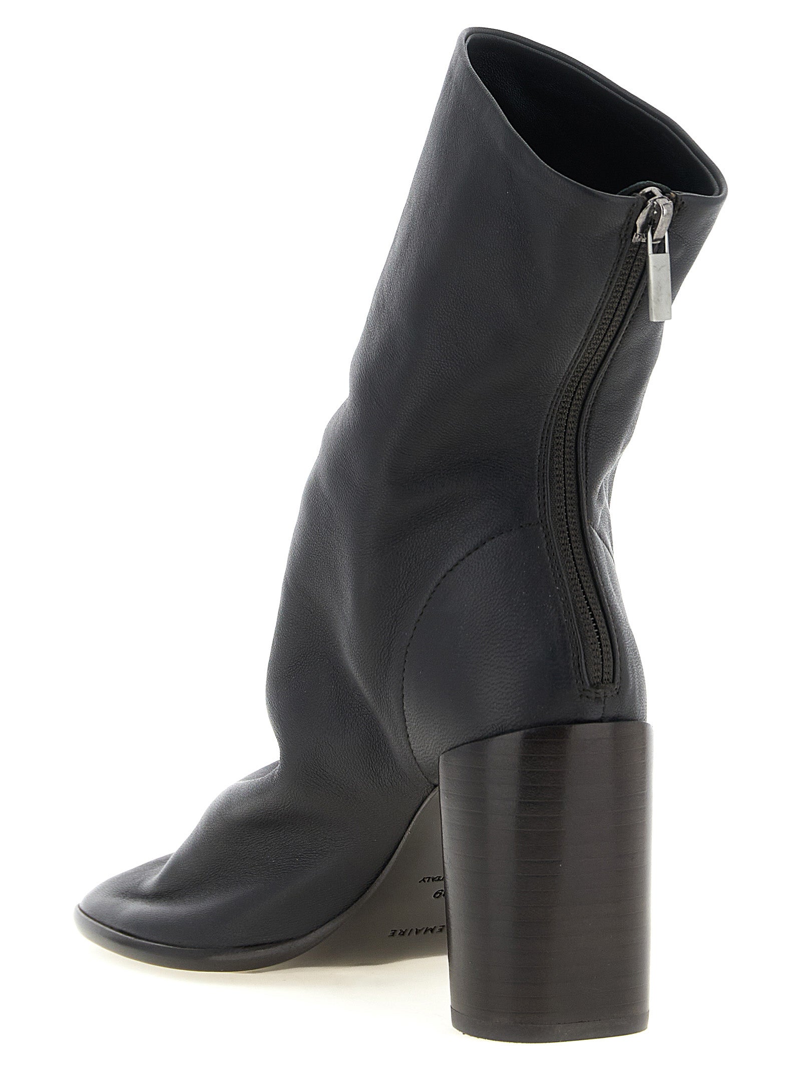 Lemaire Brown Lamb Leather Ankle Boots