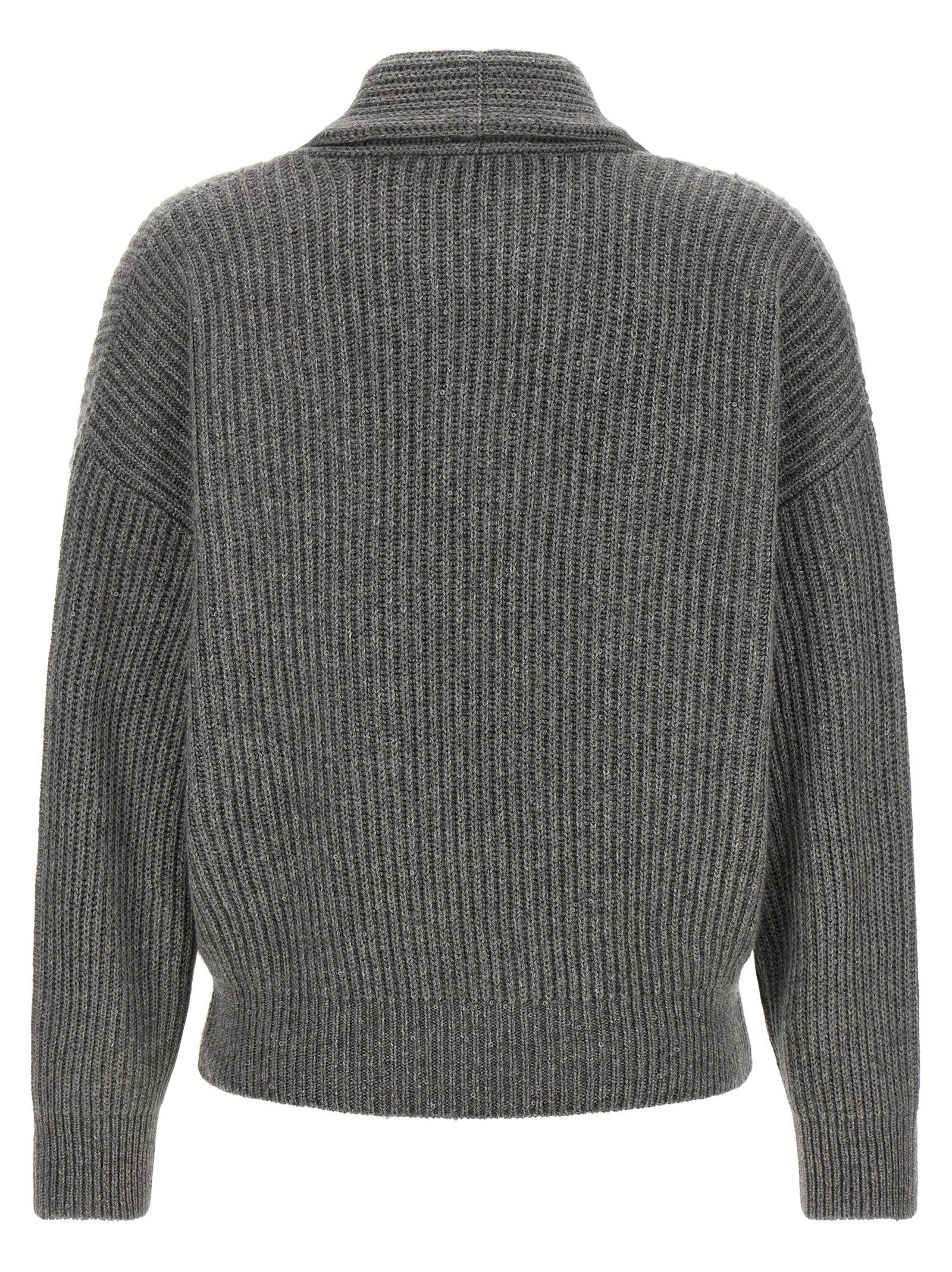 Brunello Cucinelli Gray Cashmere Cardigan