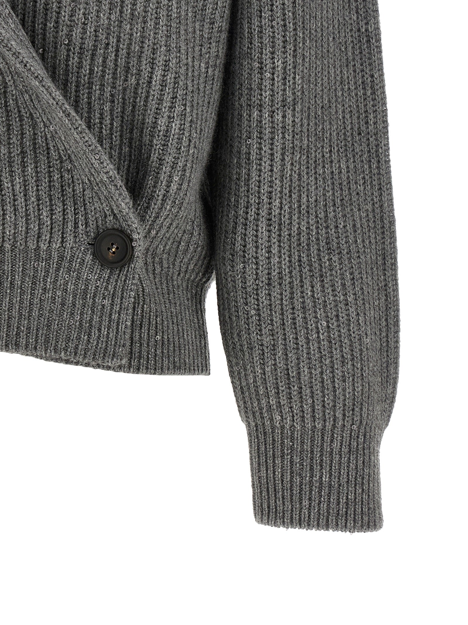 Brunello Cucinelli Gray Cashmere Cardigan