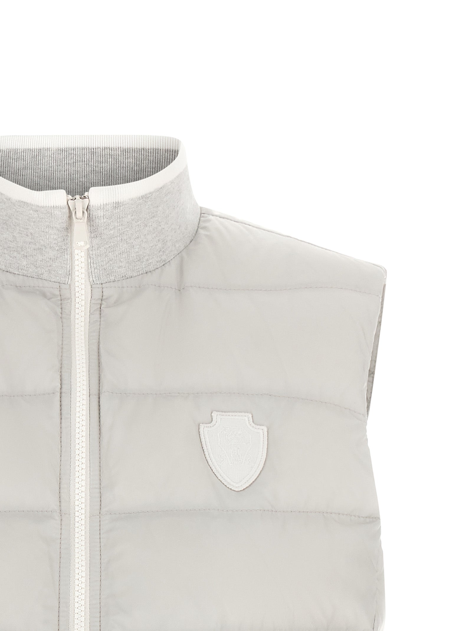 Brunello Cucinelli Gray Polyester Sleeveless Jacket