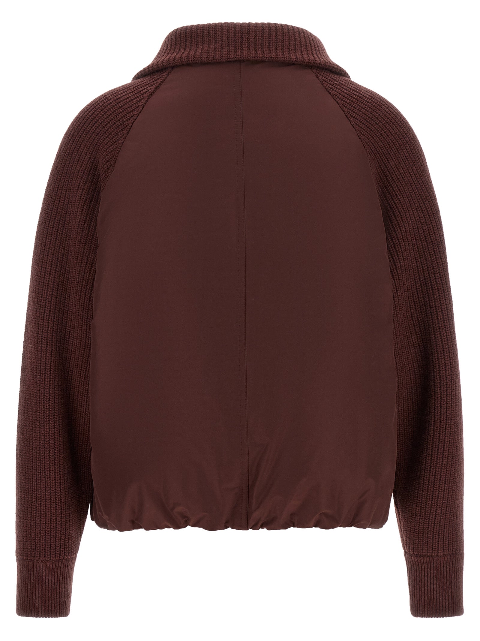Brunello Cucinelli Bordeaux Cotton Bomber