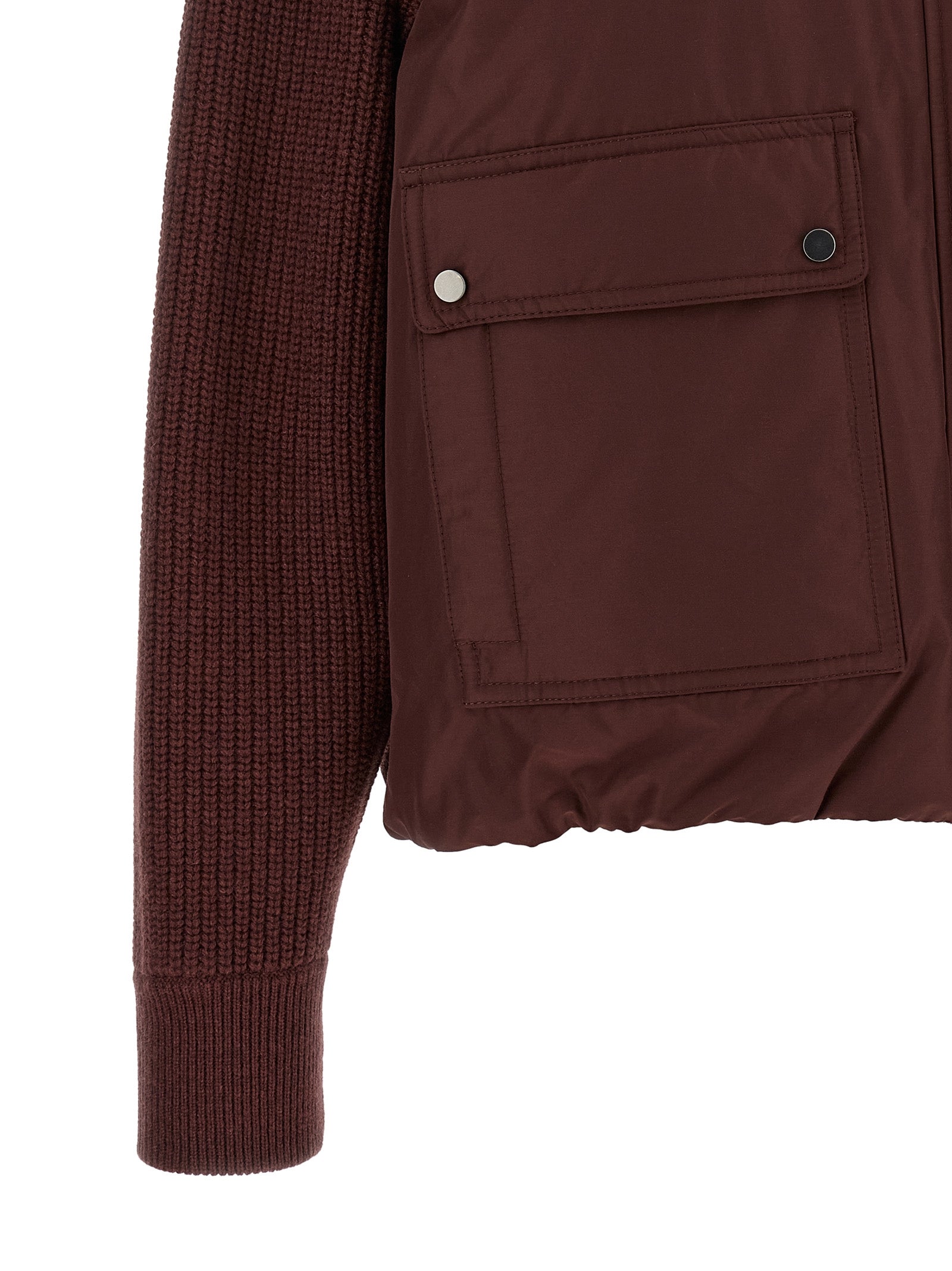 Brunello Cucinelli Bordeaux Cotton Bomber