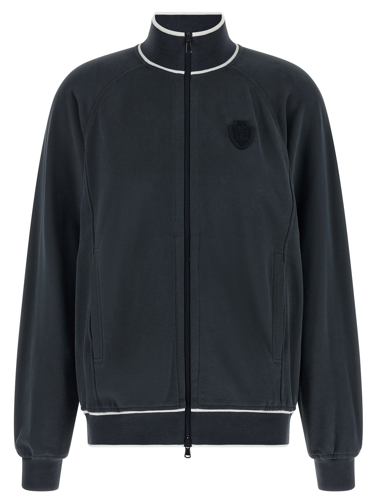 Brunello Cucinelli Blue Cotton Sweatshirt