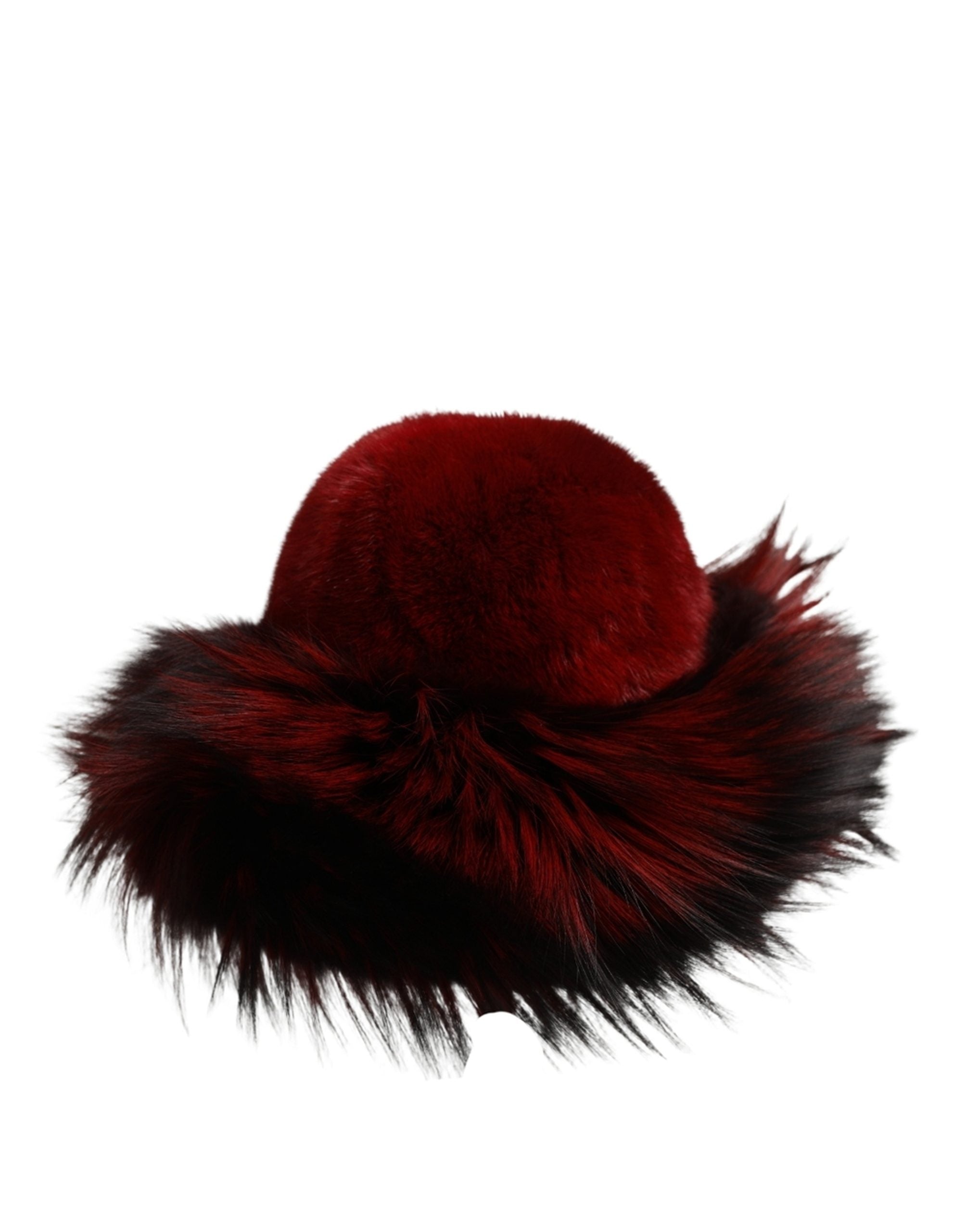 Dolce & Gabbana Red Fox Mink Fur Womens Bucket Capello Hat