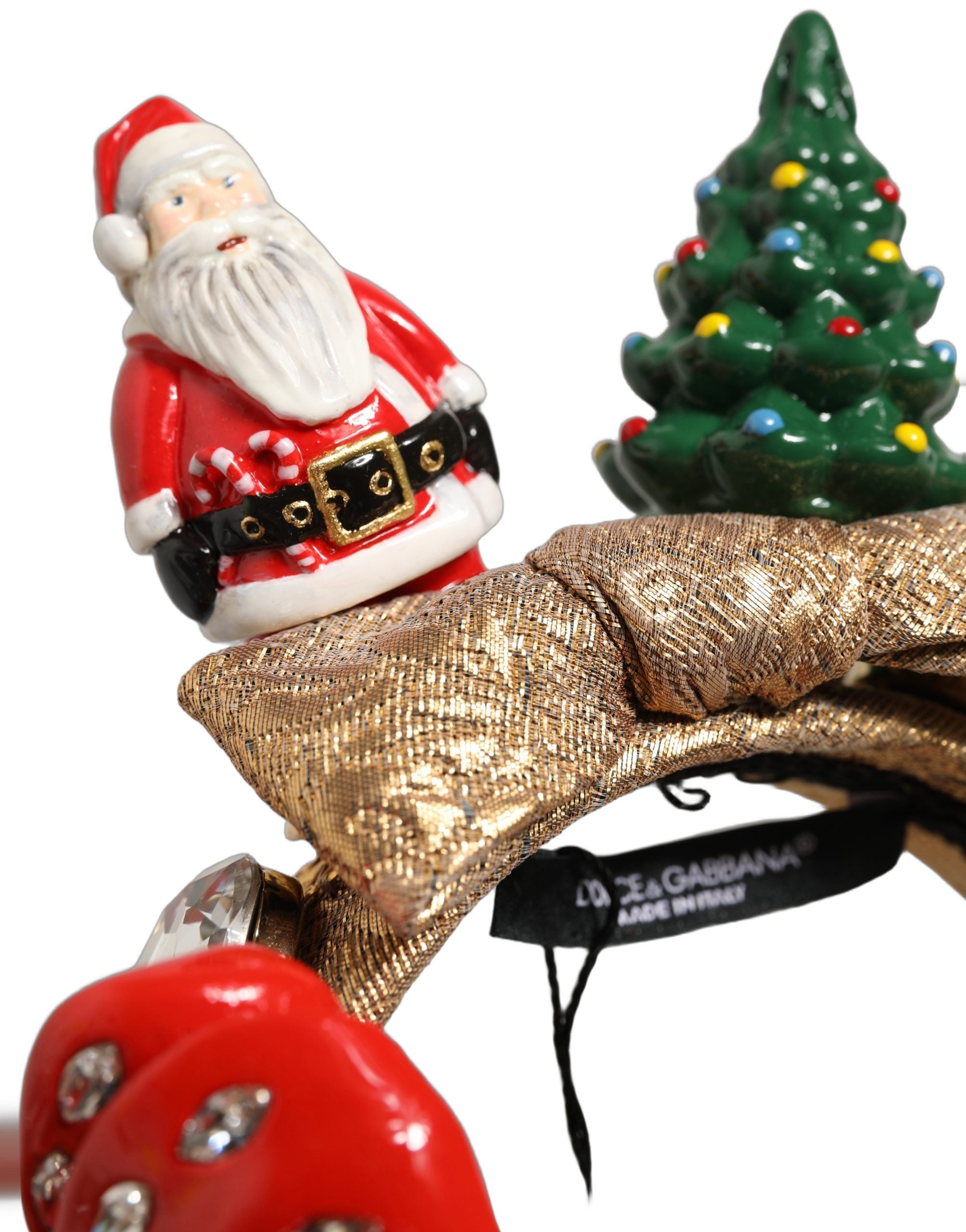 Dolce & Gabbana Multicolor Glittery Christmas Themed Headwear Headband