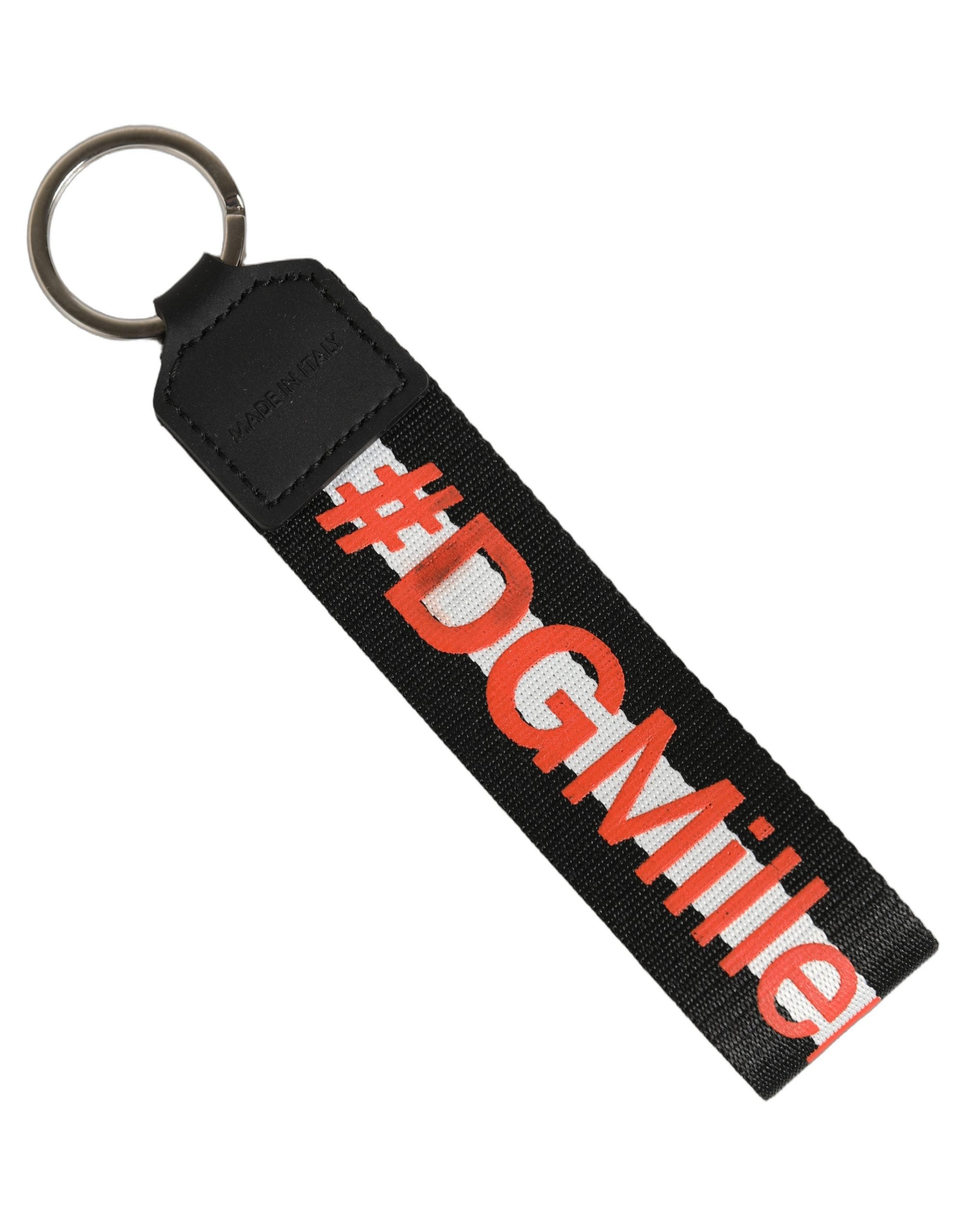 Dolce & Gabbana Multicolor Logo Polyester Brass Holder Keychain Keyring