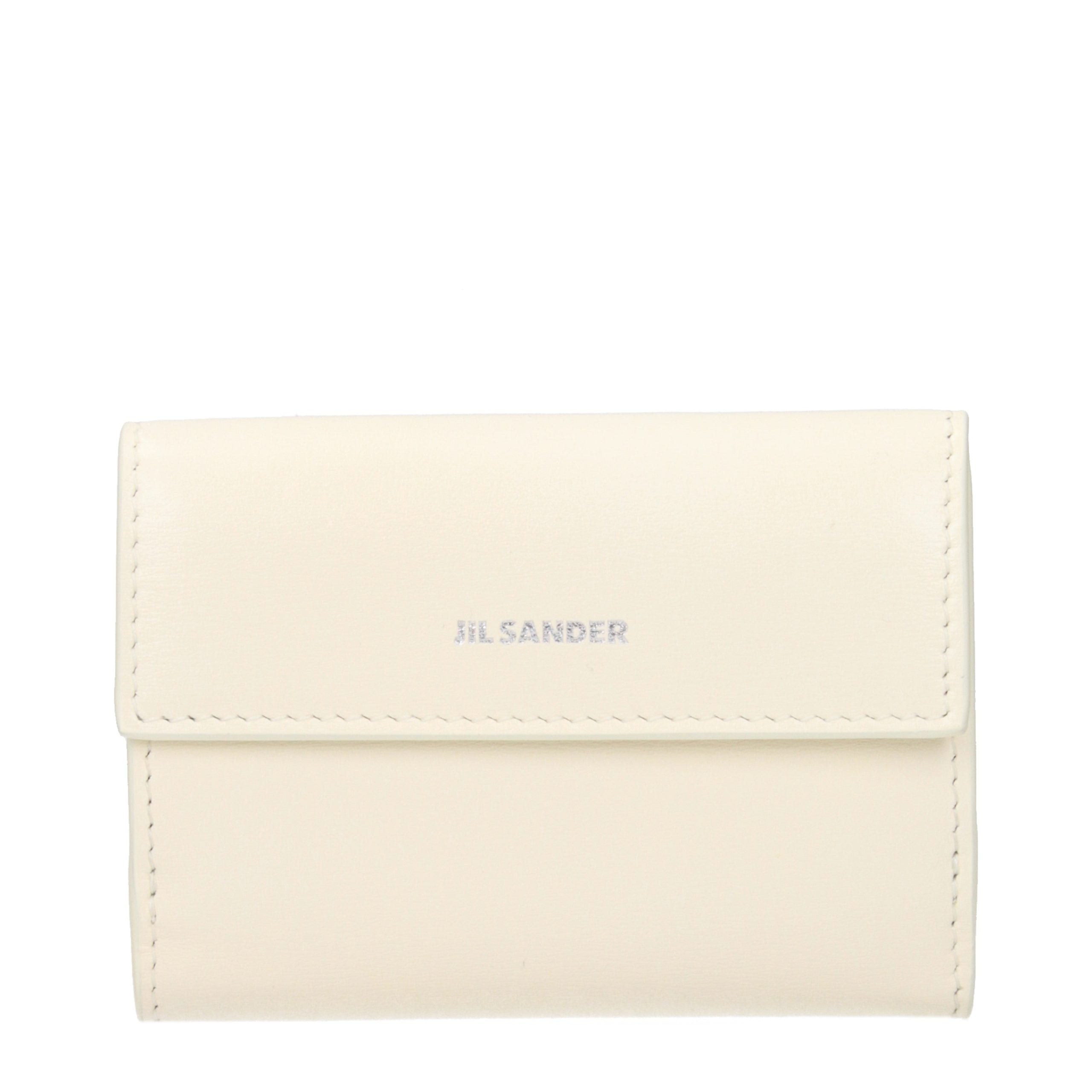 Jil Sander White Leather Wallet