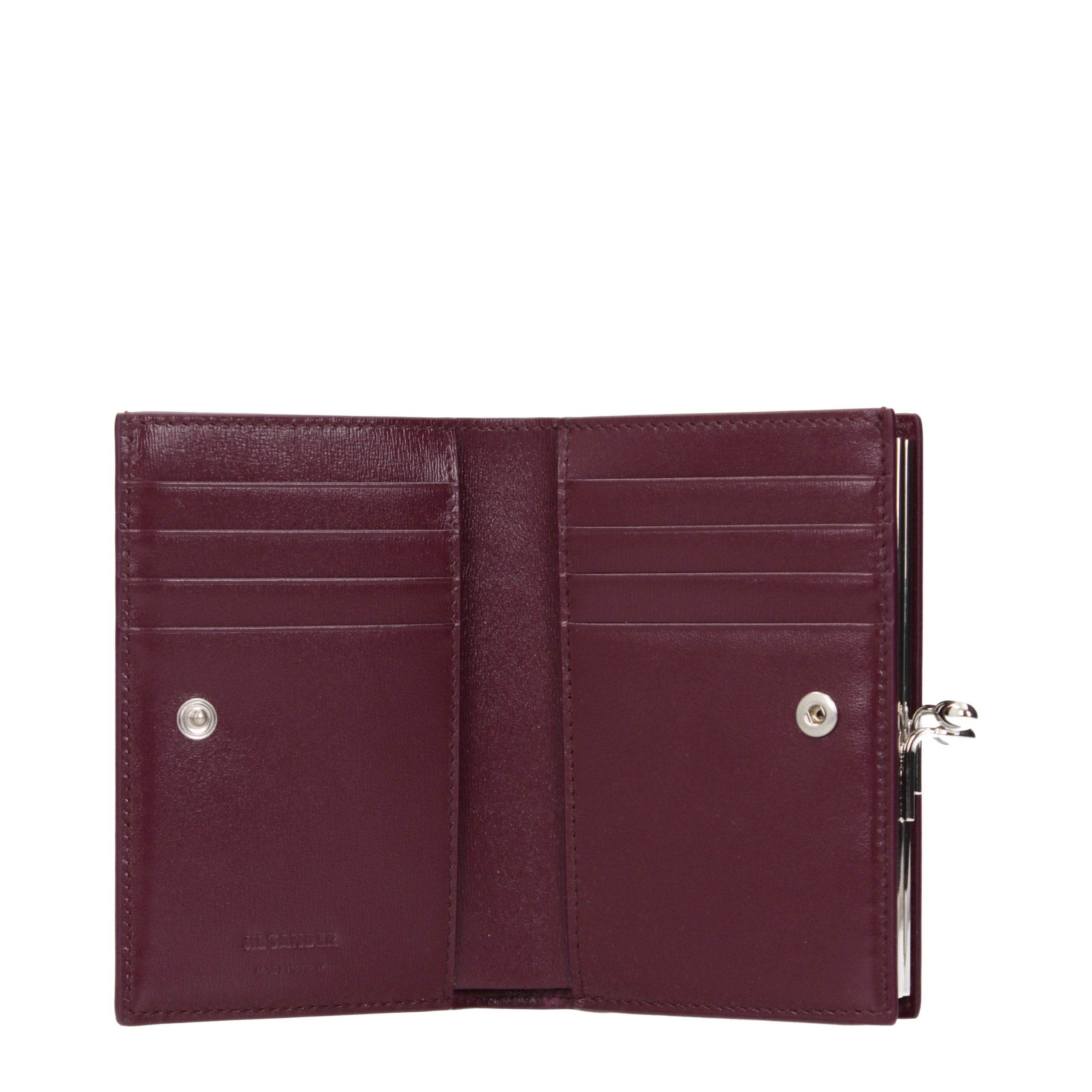 Jil Sander Red Leather Wallet