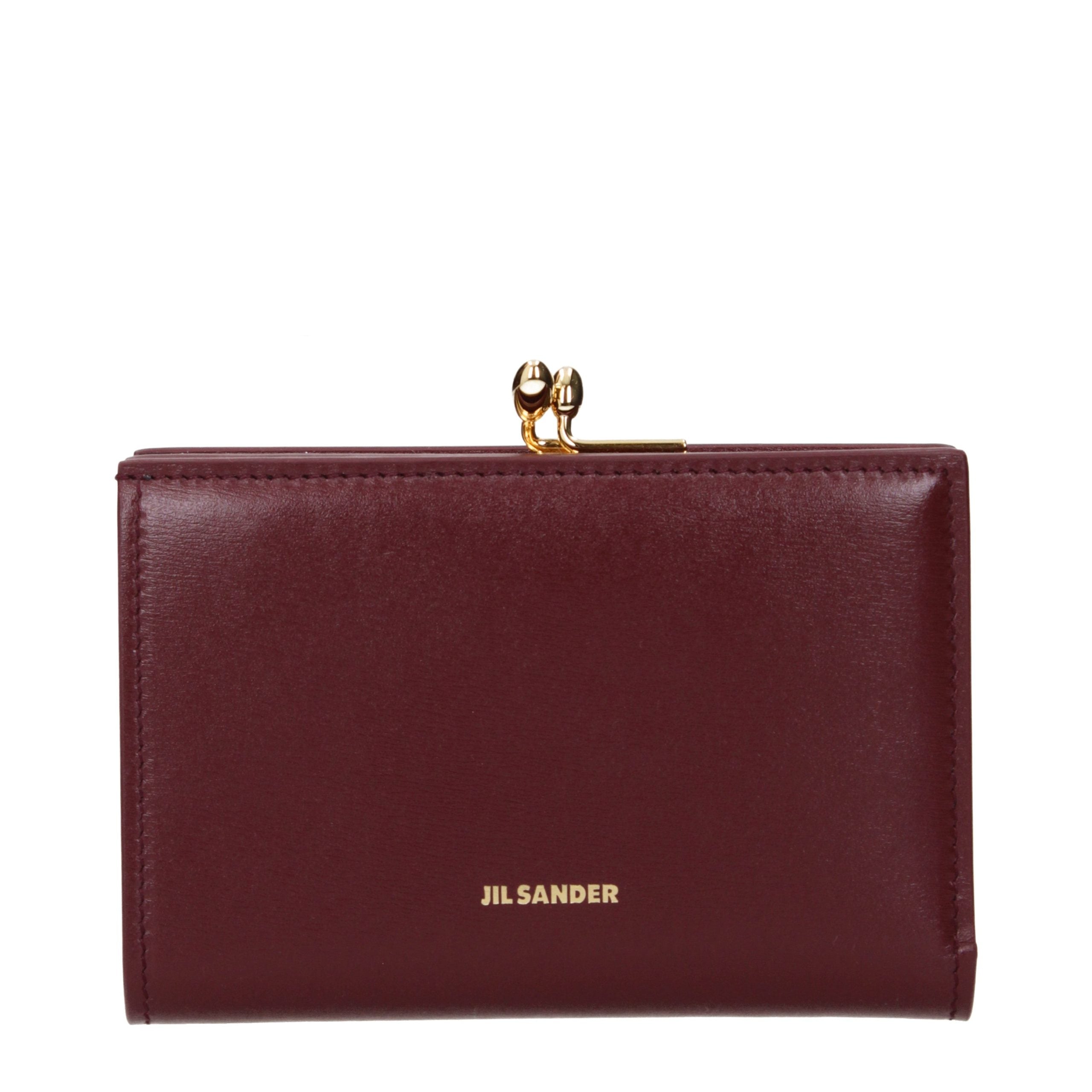 Jil Sander Red Leather Wallet