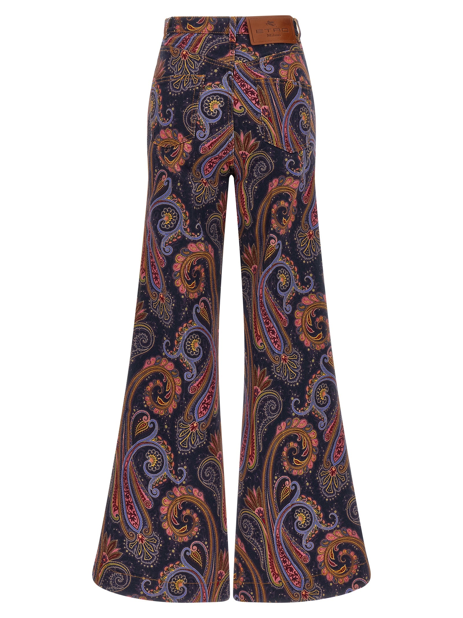Etro Multicolor Cotton Flared Jeans