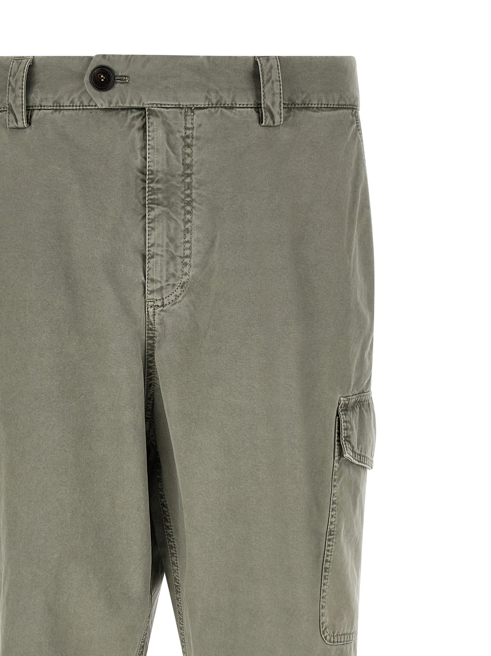 Brunello Cucinelli Bicolor Cotton Cargo Pants
