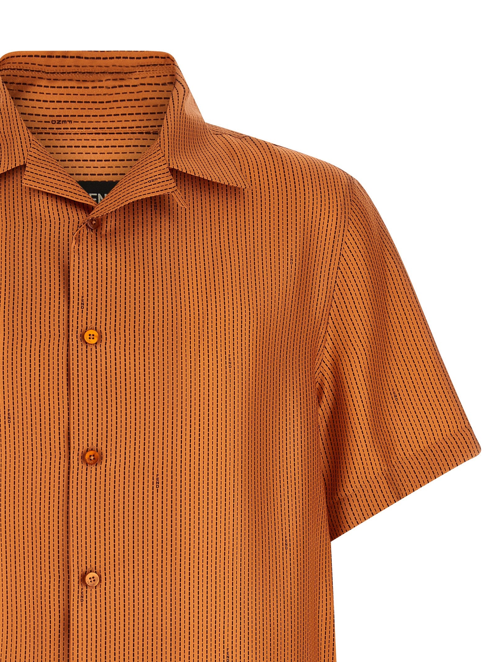 Fendi Orange Silk Blouse