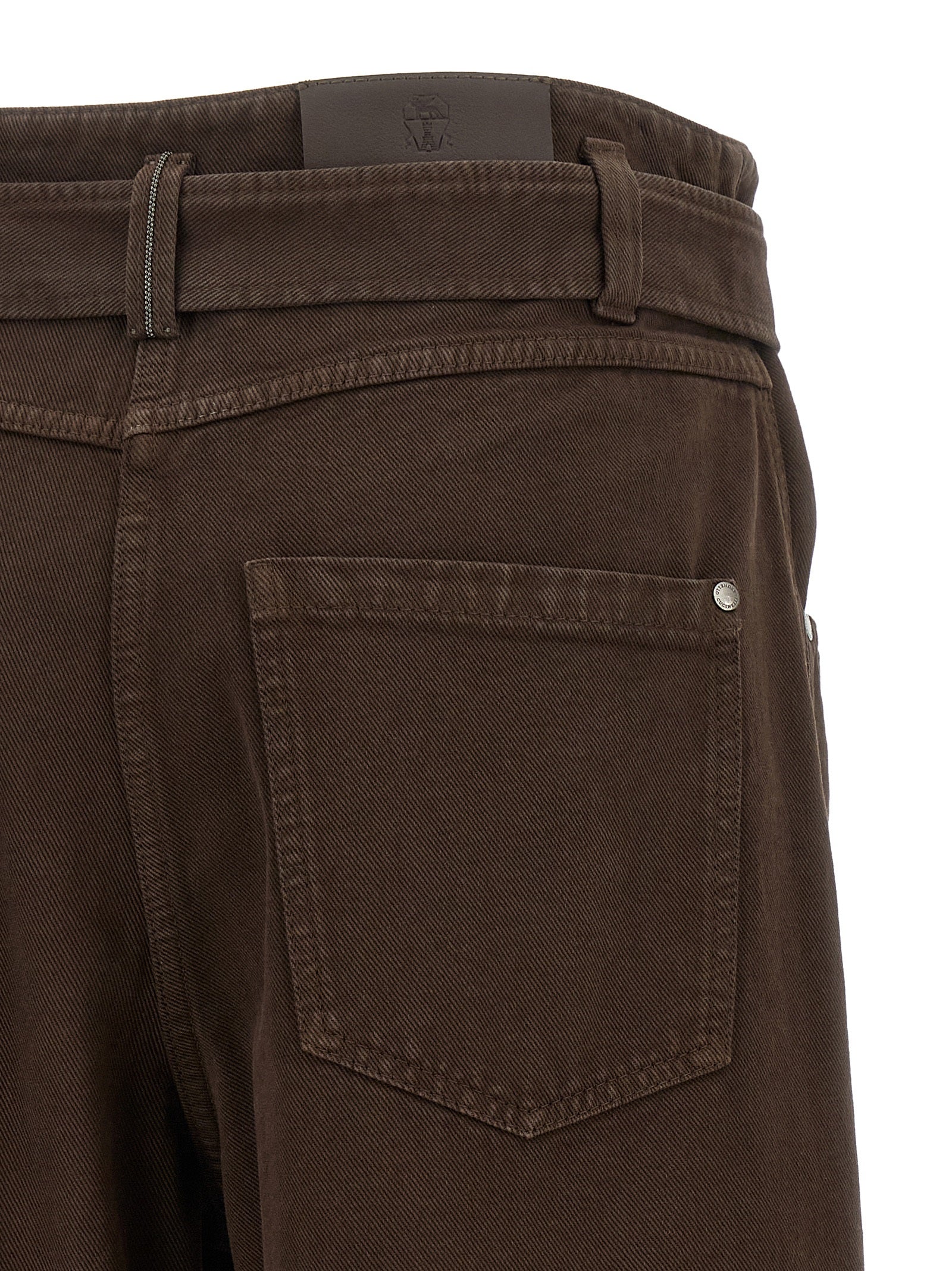 Brunello Cucinelli Brown Cotton Jeans Denim