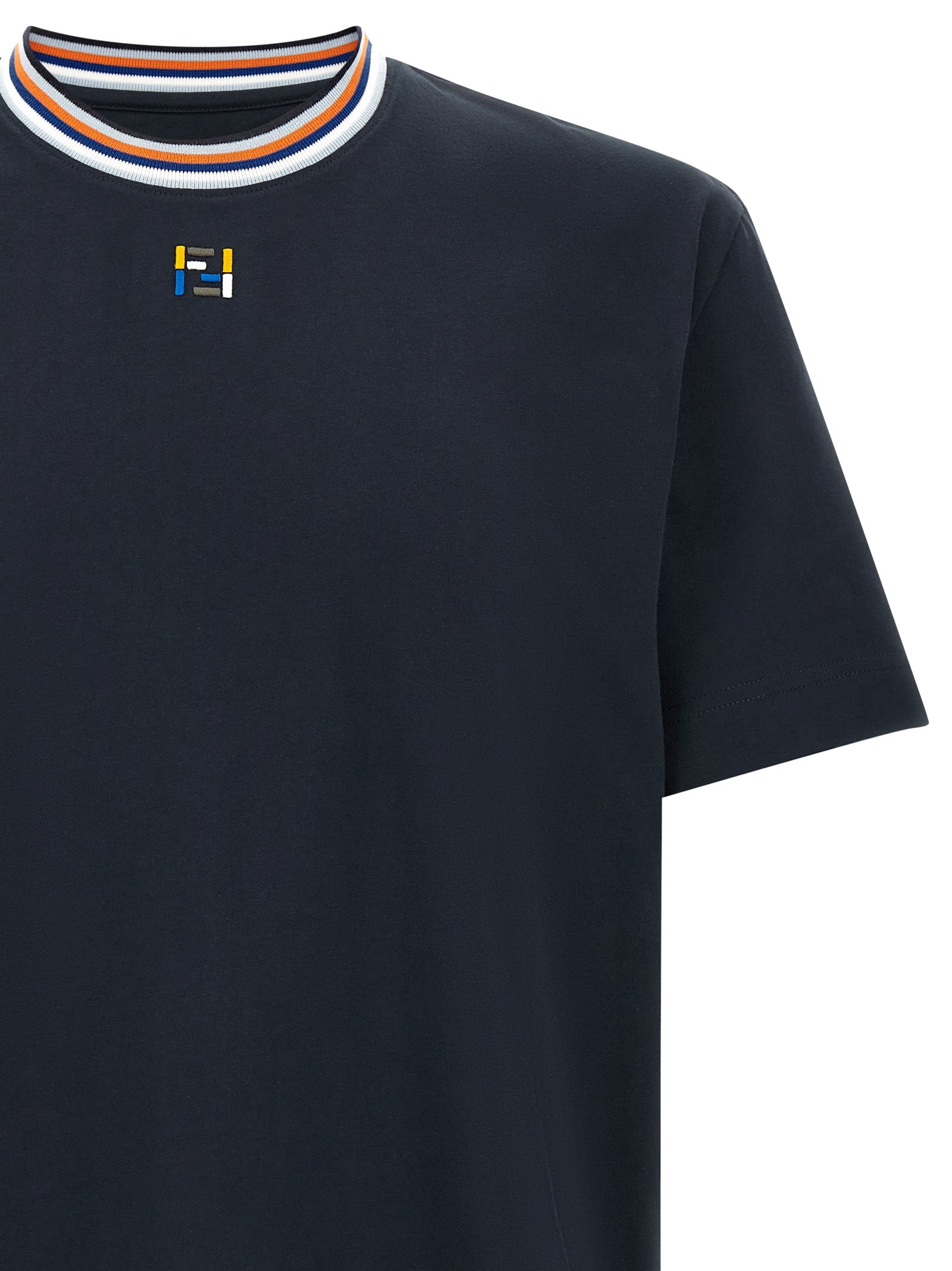 Fendi Blue Cotton T-Shirt