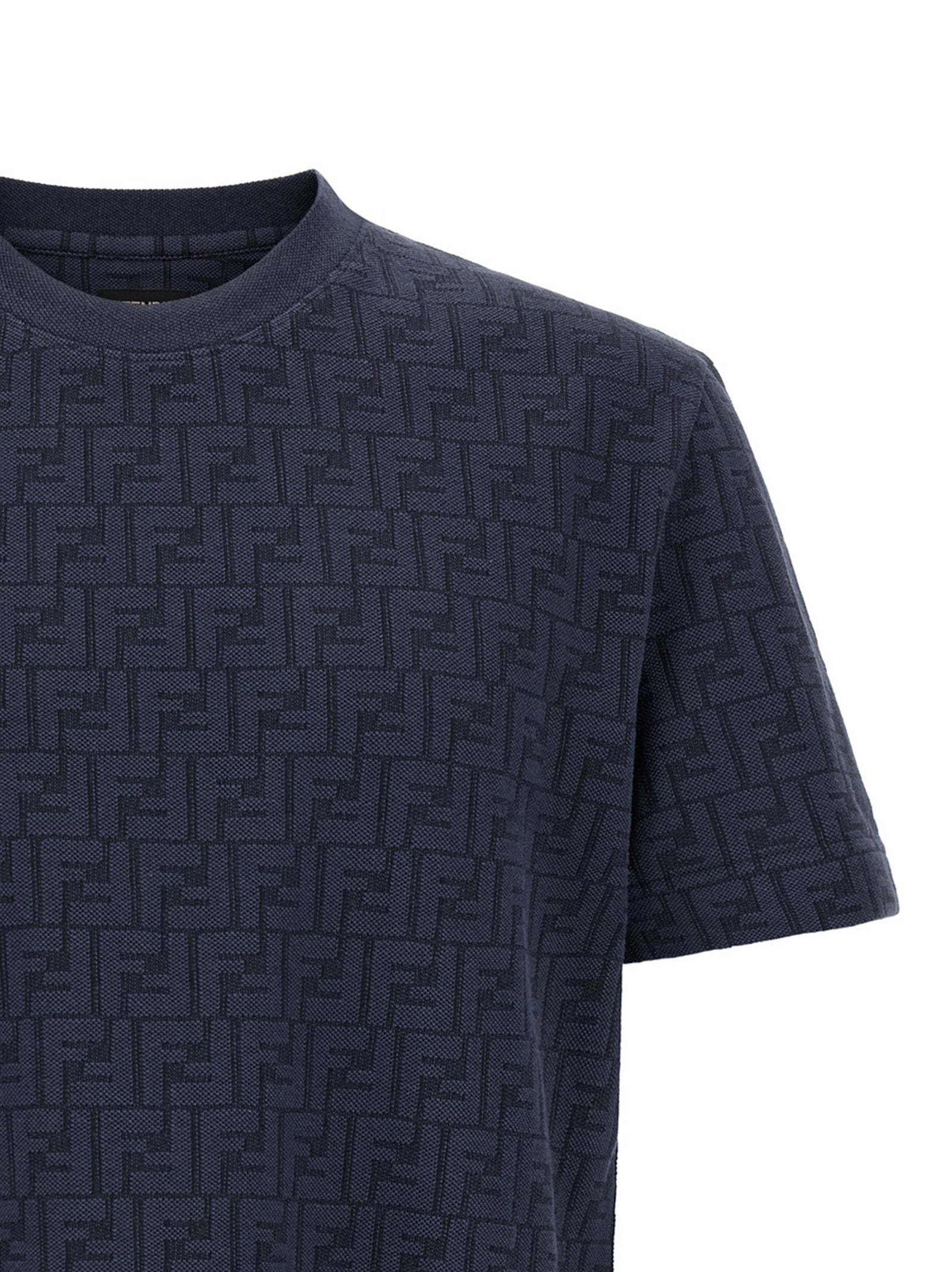 Fendi Blue Cotton T-Shirt