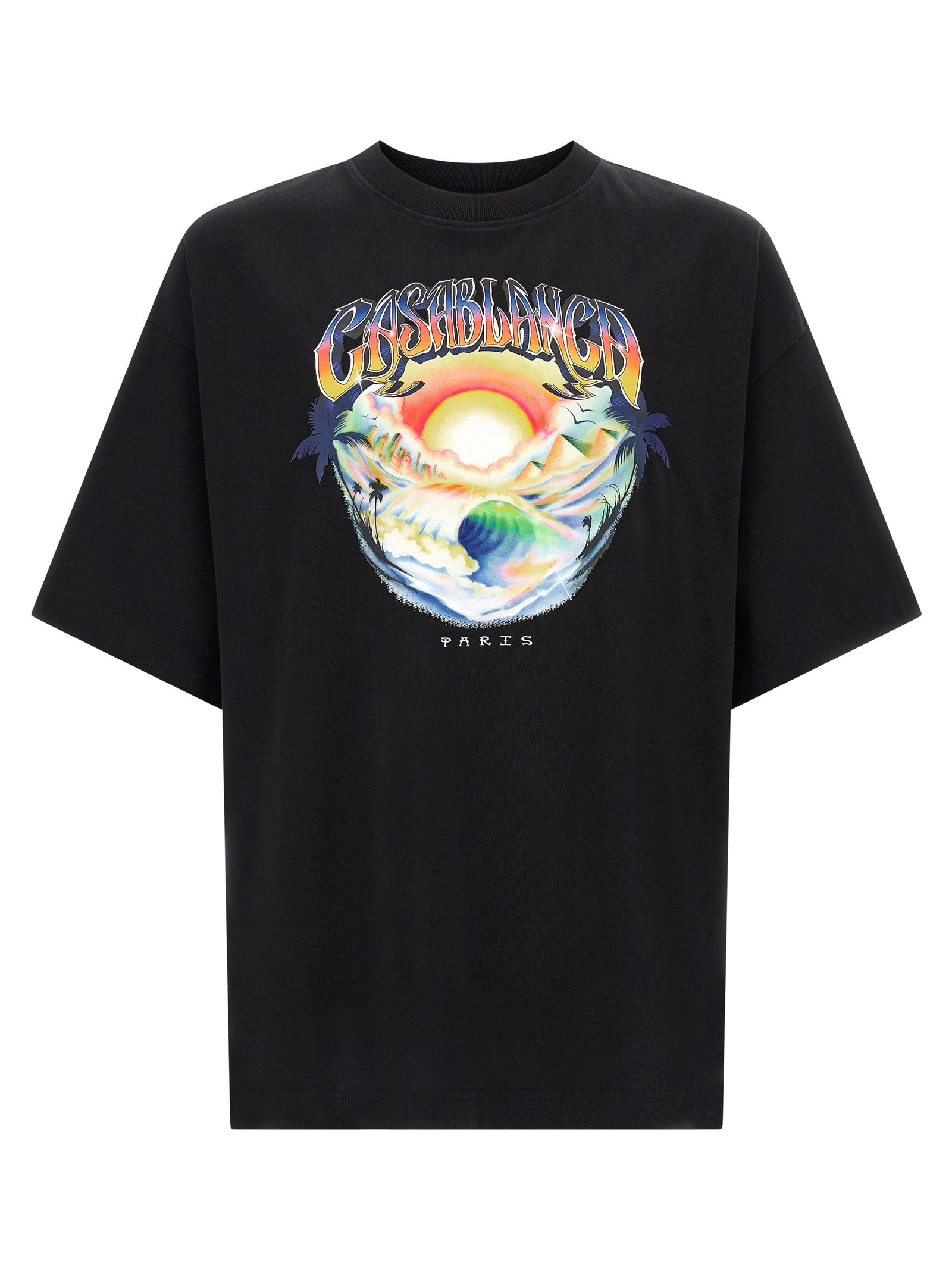 Casablanca Black Organic Cotton T-Shirt