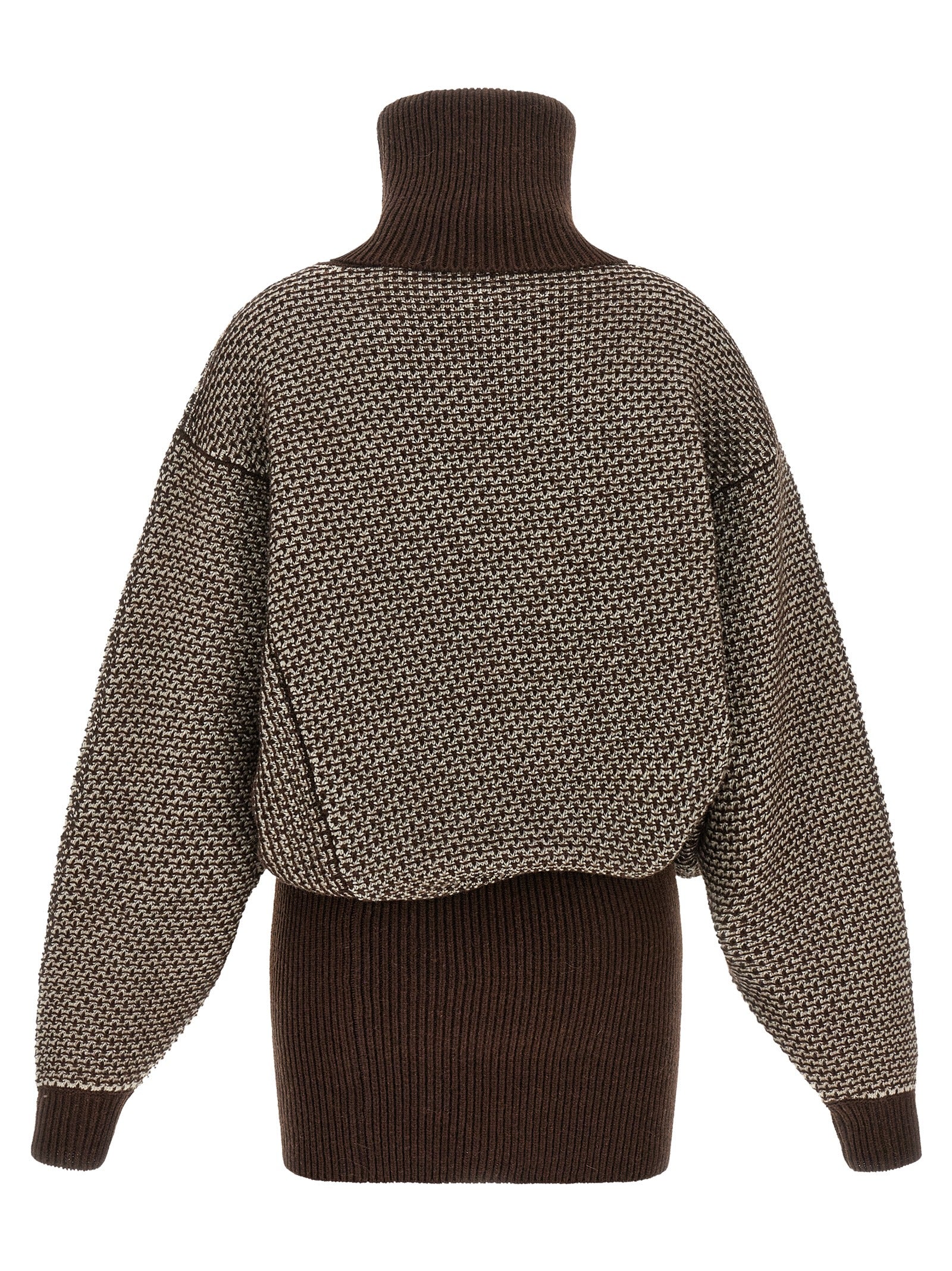 MM6 Maison Margiela Brown Wool Short Dress