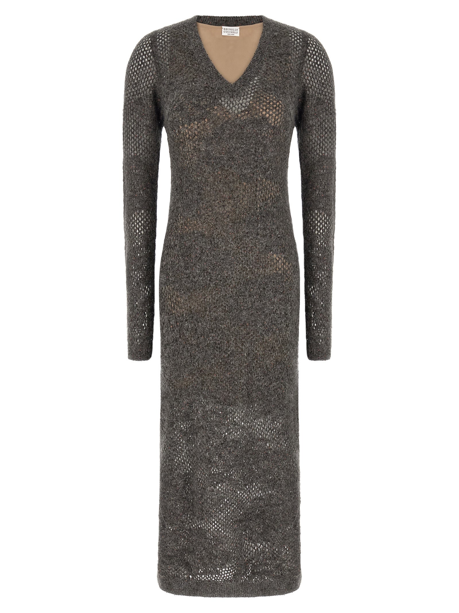 Brunello Cucinelli Gray Nylon Casual Dress