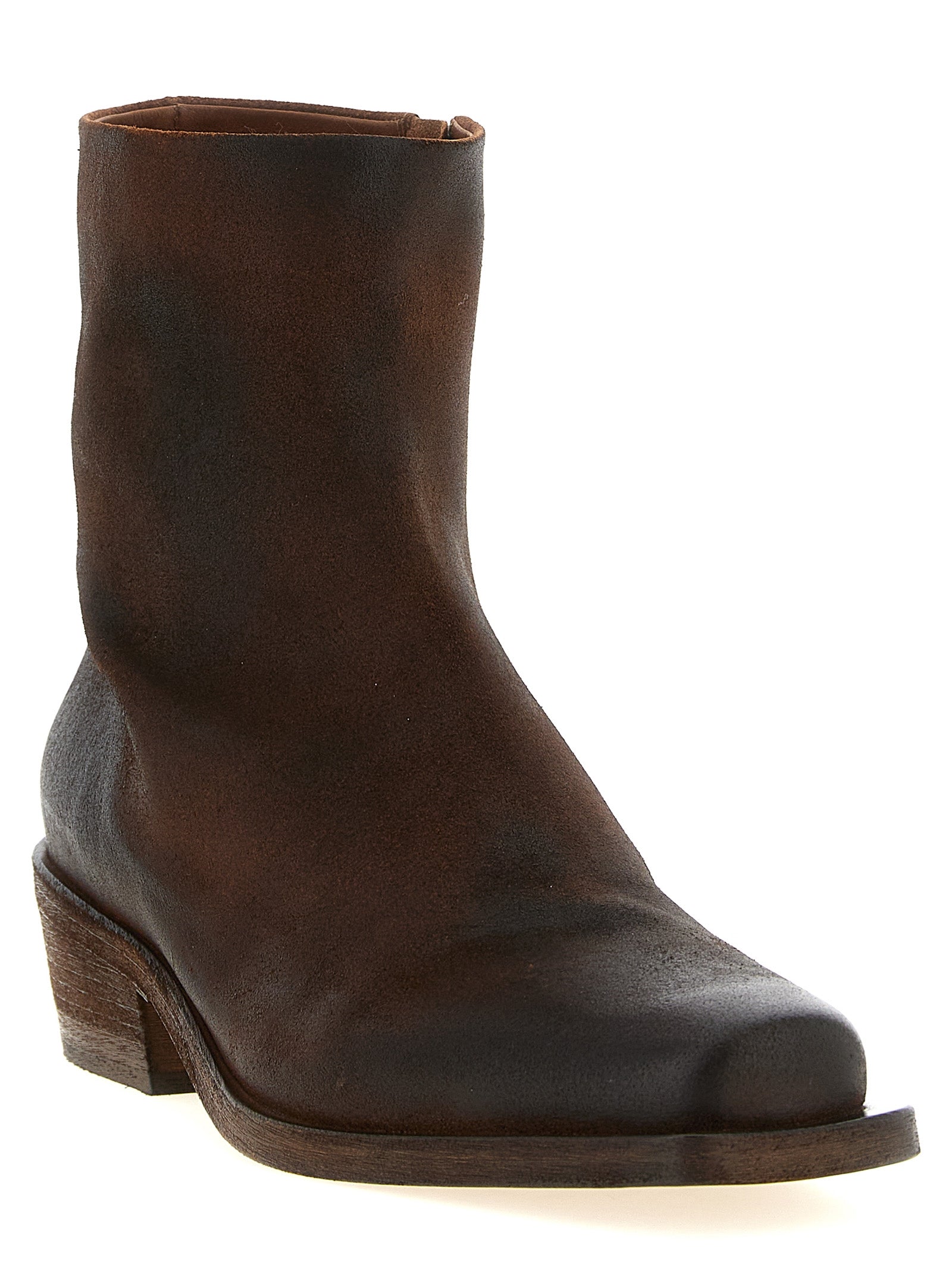 Marsell Brown Calfskin Ankle Boots