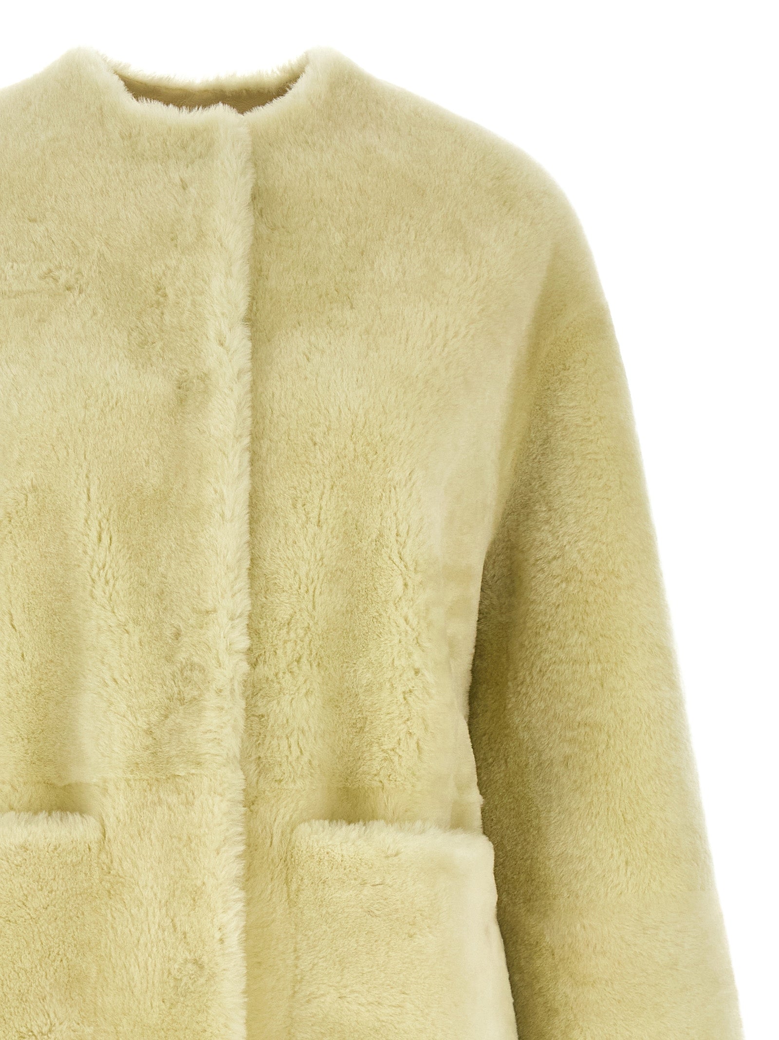 BLANCHA Bicolor Lamb Fur Coat