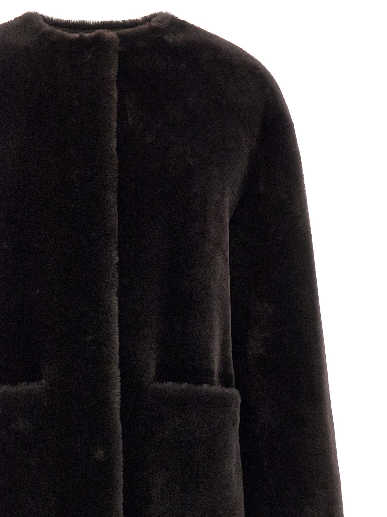 BLANCHA Brown Lamb Fur Coat