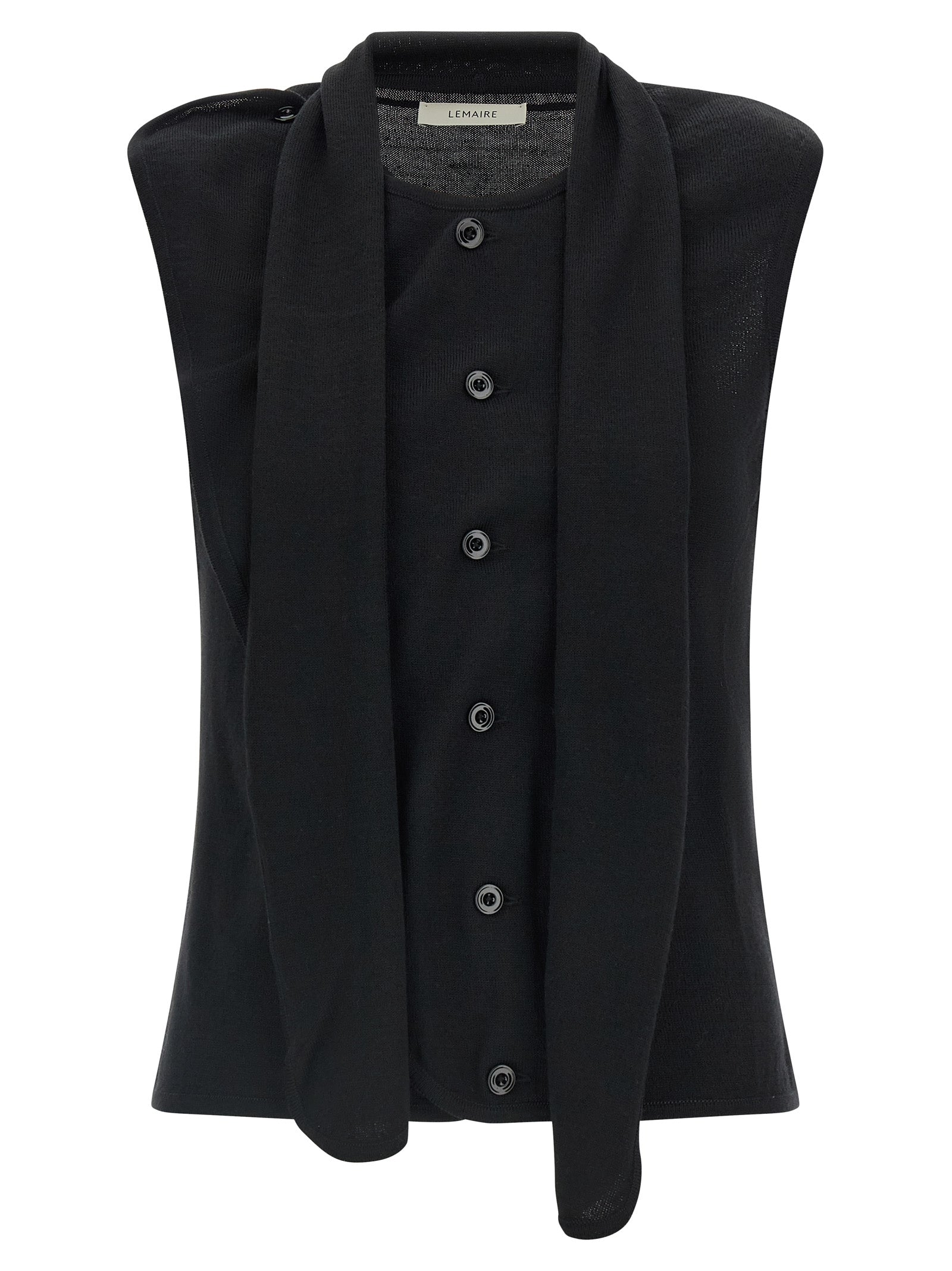 Lemaire Black Wool Sleeveless Jacket