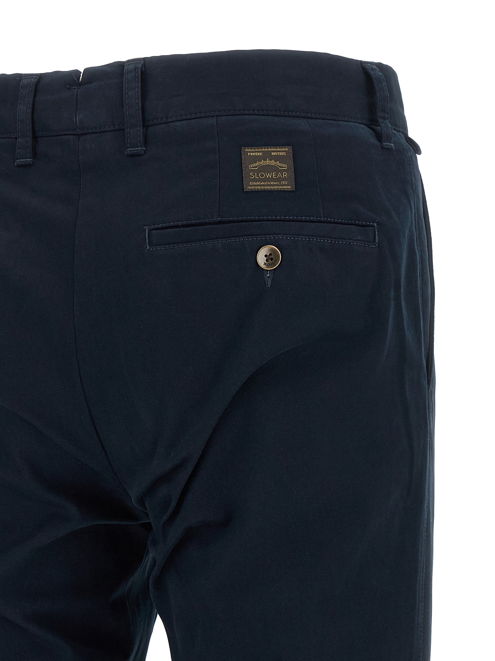 Incotex Blue Cotton Casual Pants