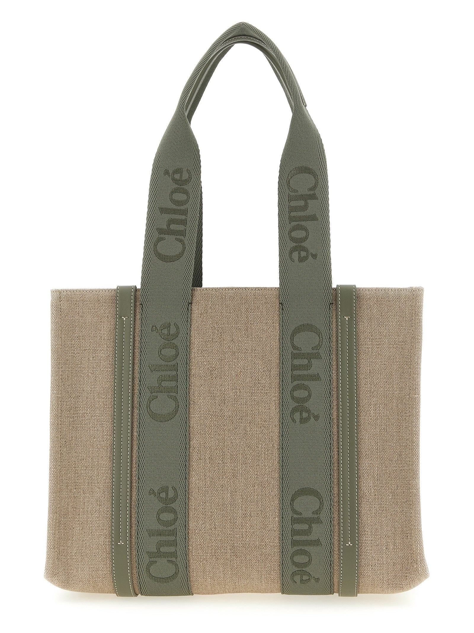 Chloé Bicolor Linen Tote Bag