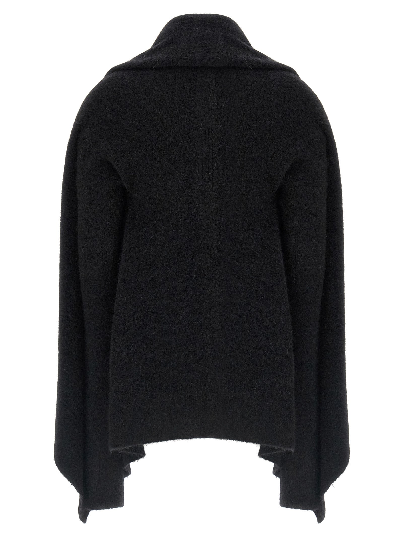 Rick Owens Black Marabou Cardigan
