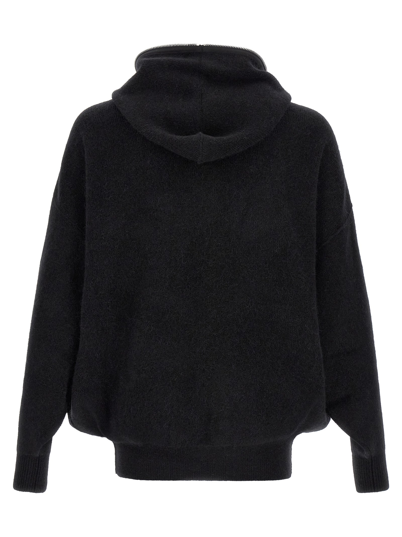 Rick Owens Black Marabou Sweatshirt