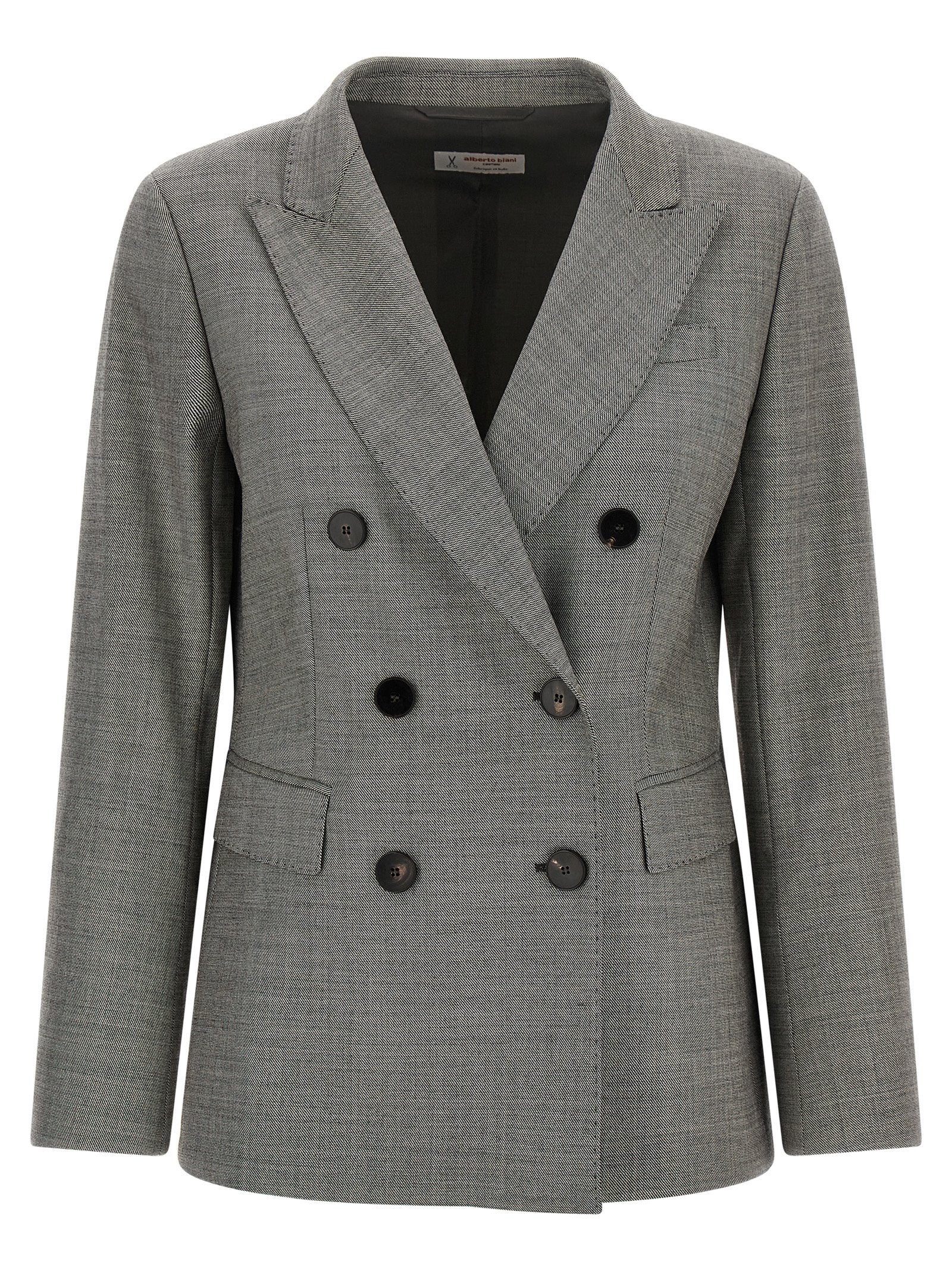 Alberto Biani Gray Wool Blazer