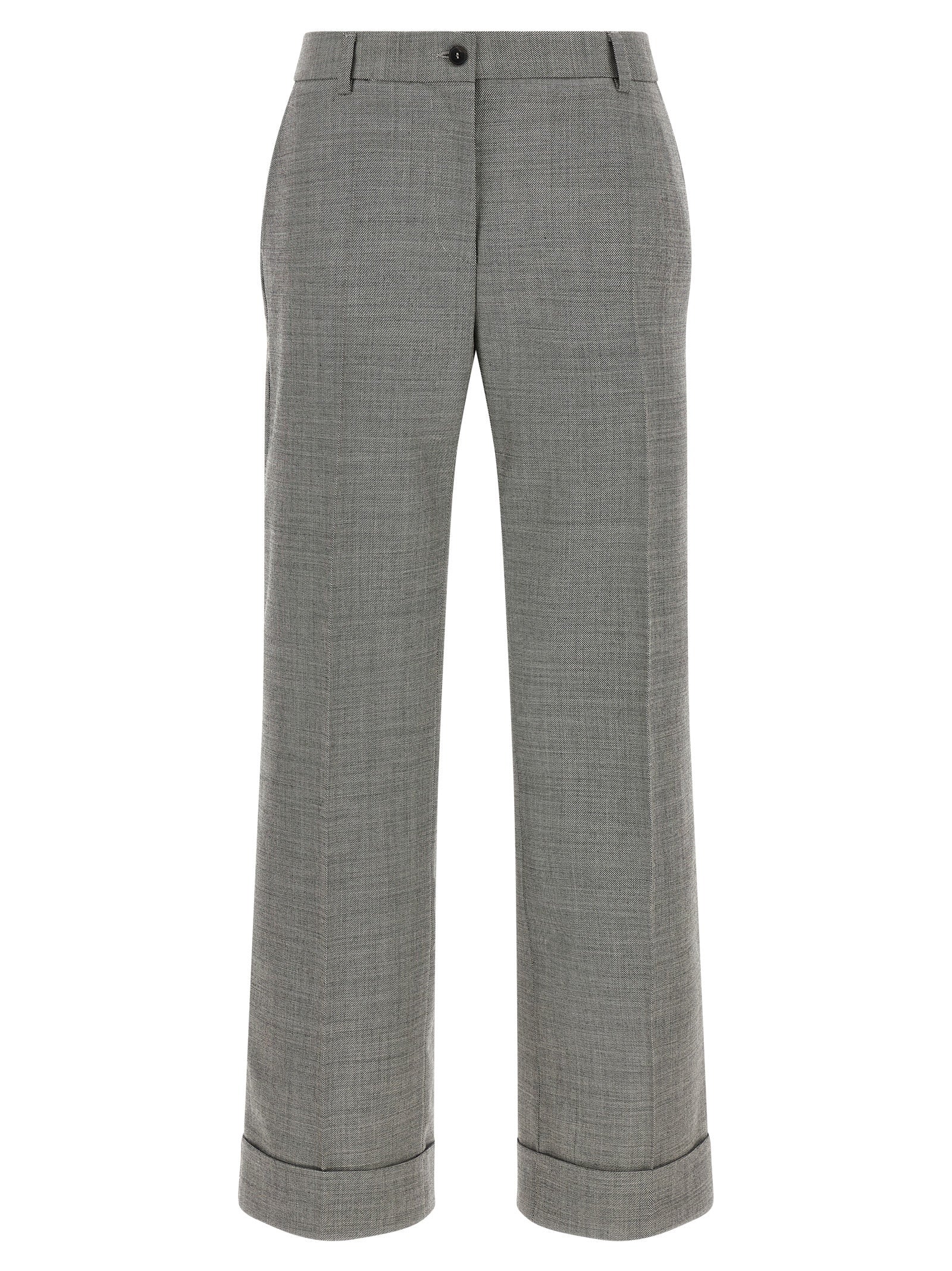 Alberto Biani Gray Wool Flared Pants