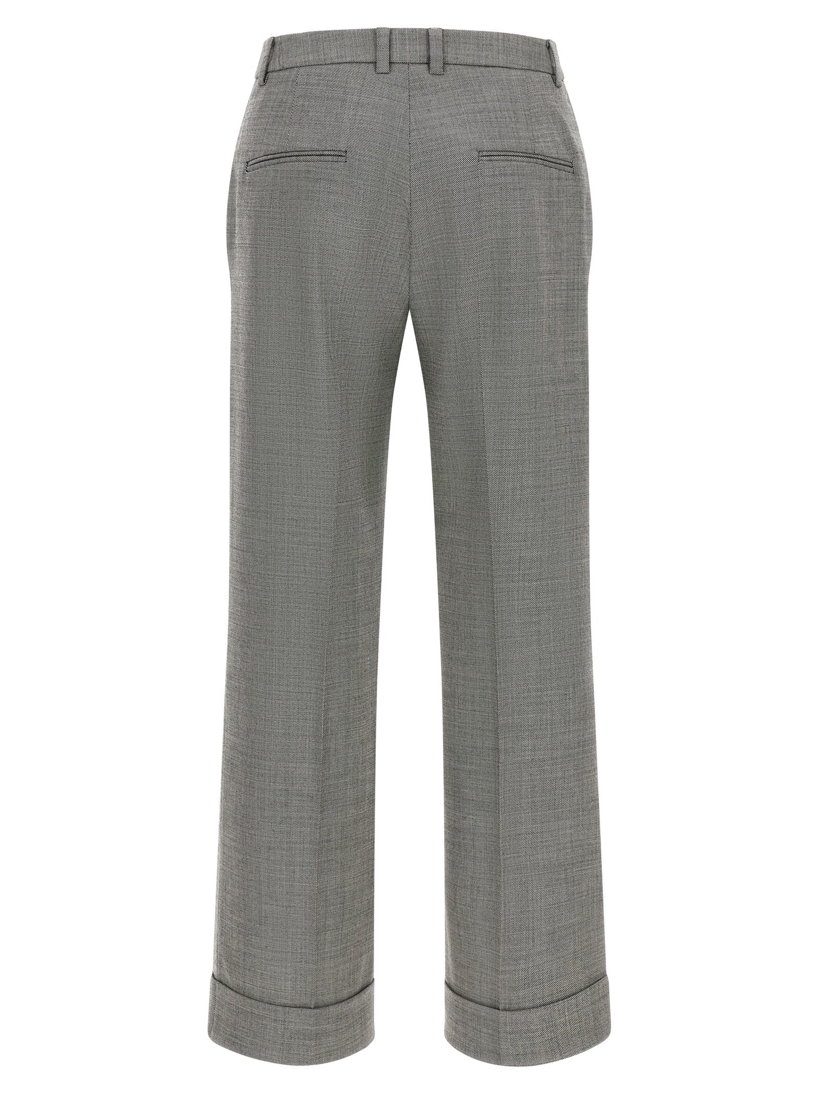 Alberto Biani Gray Wool Flared Pants