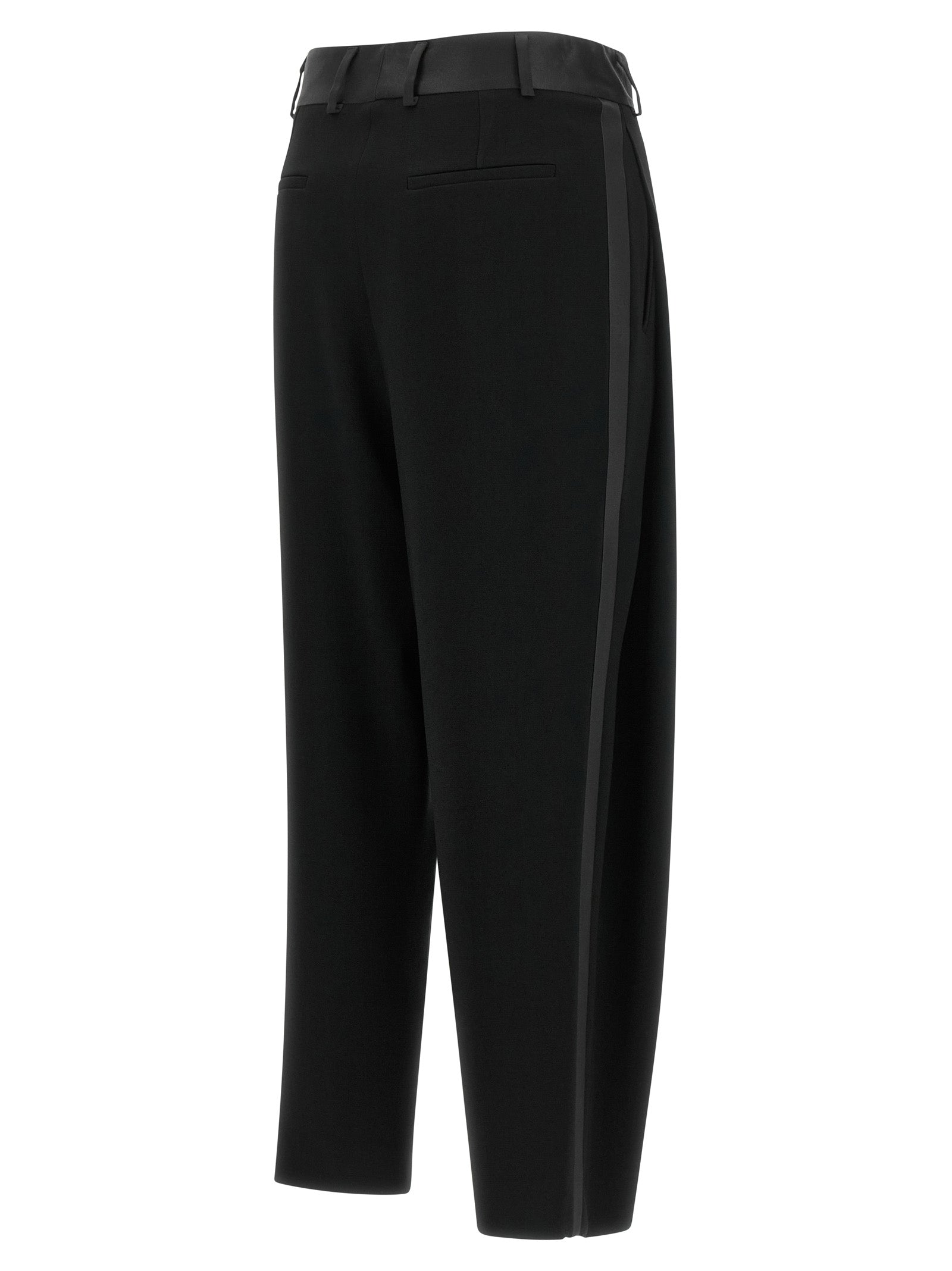 Alberto Biani Black Triacetate Dress Pants