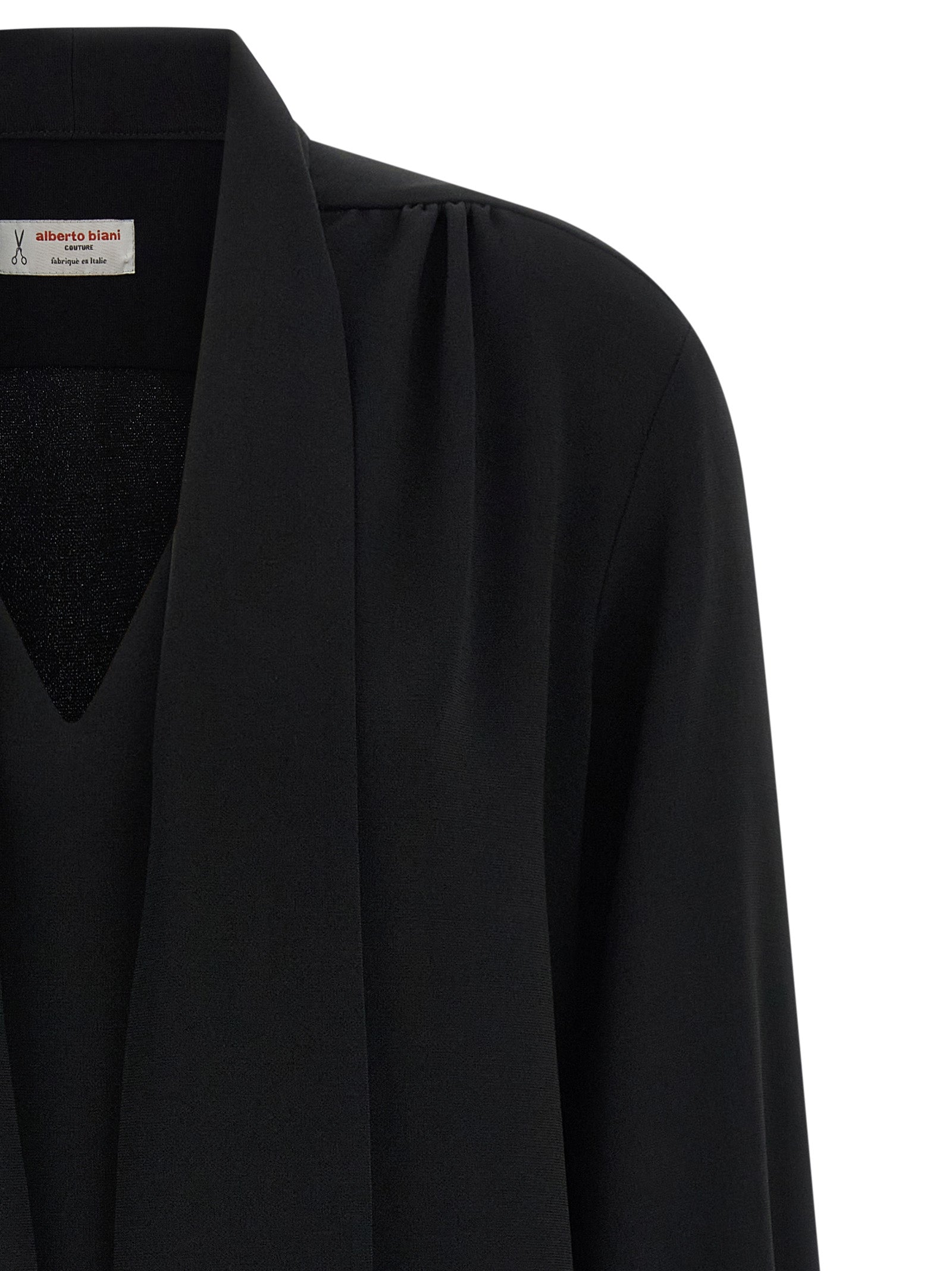 Alberto Biani Black Triacetate Blouse