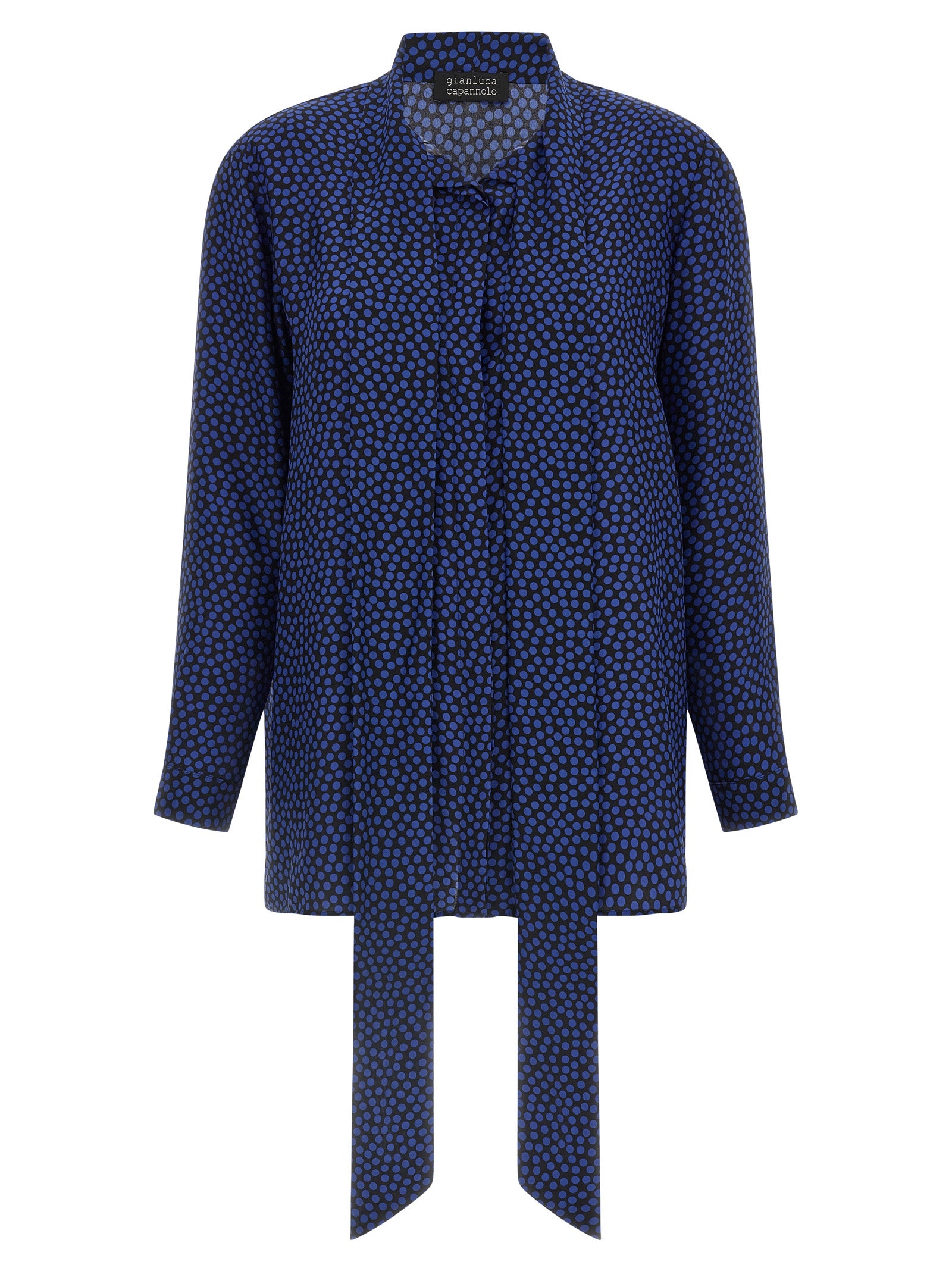 Gianluca Capannolo Blue Silk Blouse